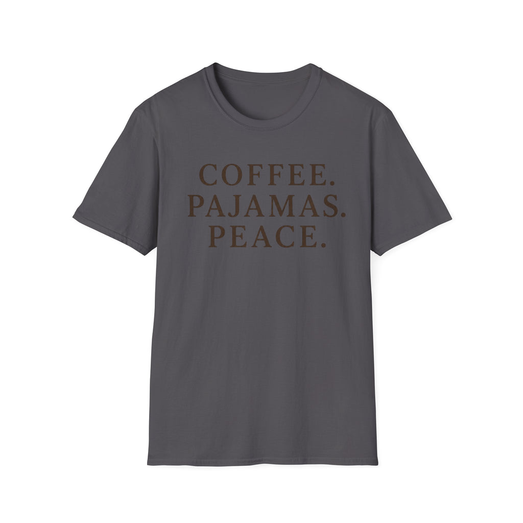 Coffee.Pajamas.Peace. T-Shirt