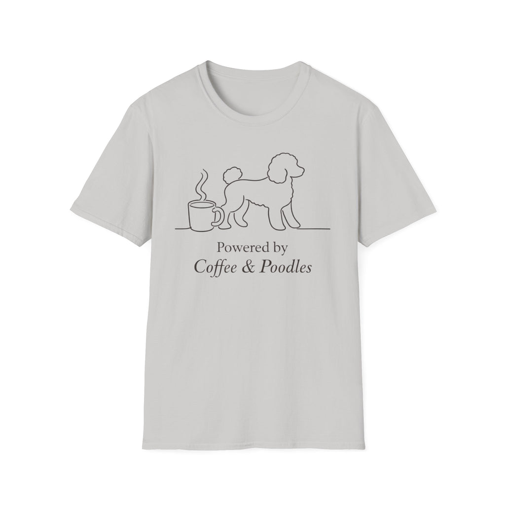 Powered By Coffee & Poodles Silhoutte T-Shirt