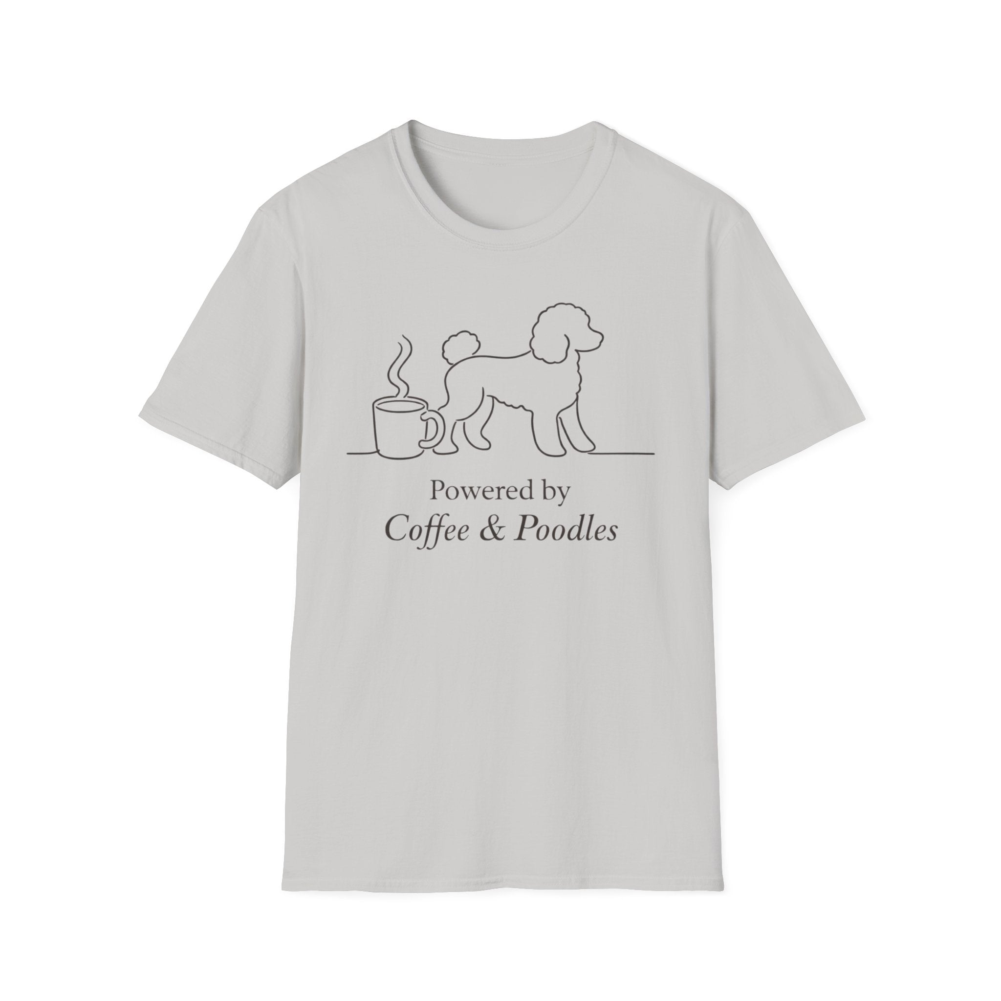 Powered By Coffee & Poodles Silhoutte T-Shirt