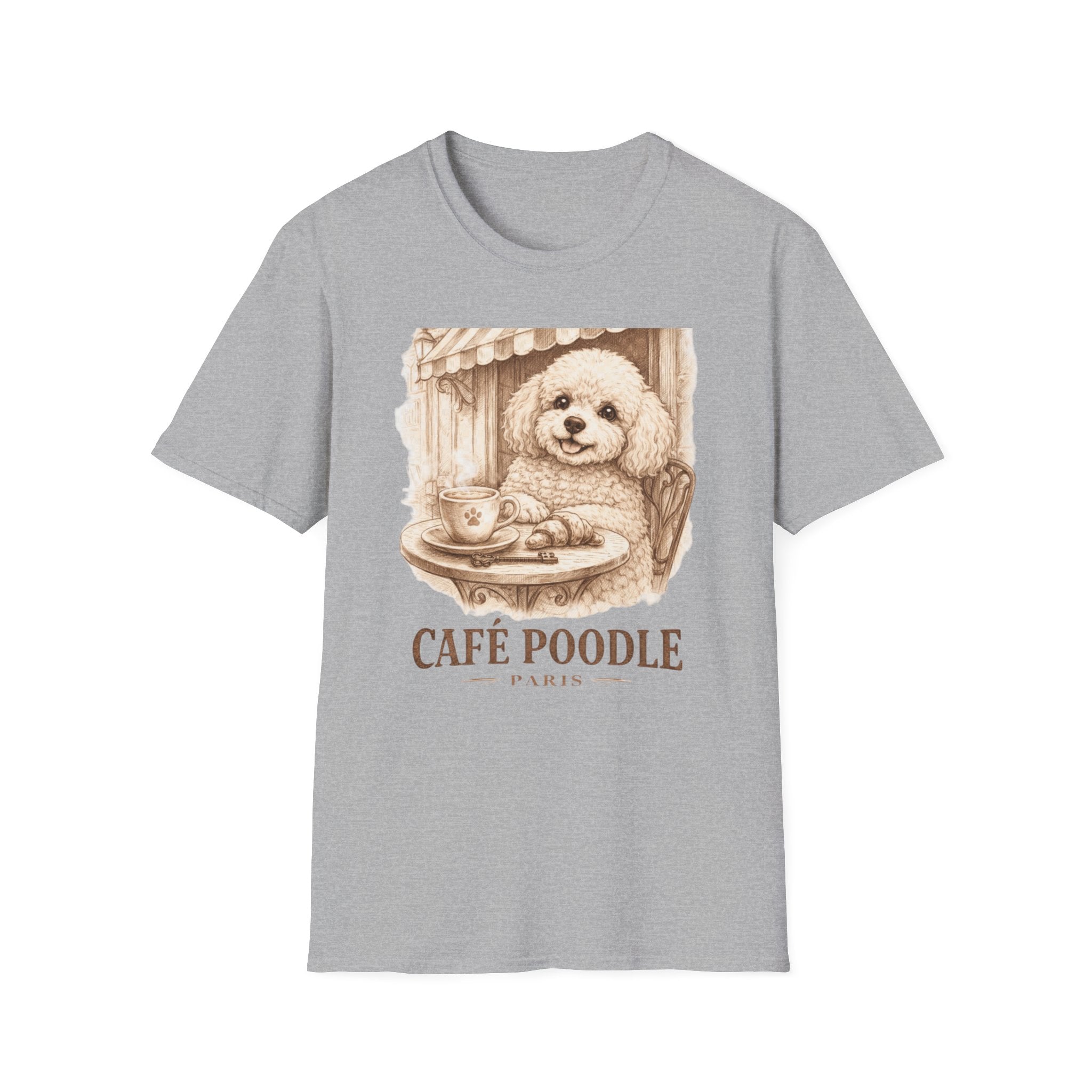 Cute Cafe Poodle Paris T-Shirt