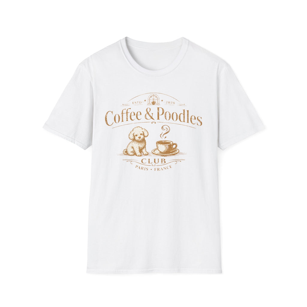 Vintage Coffee & Poodles Club 2026 T-Shirt