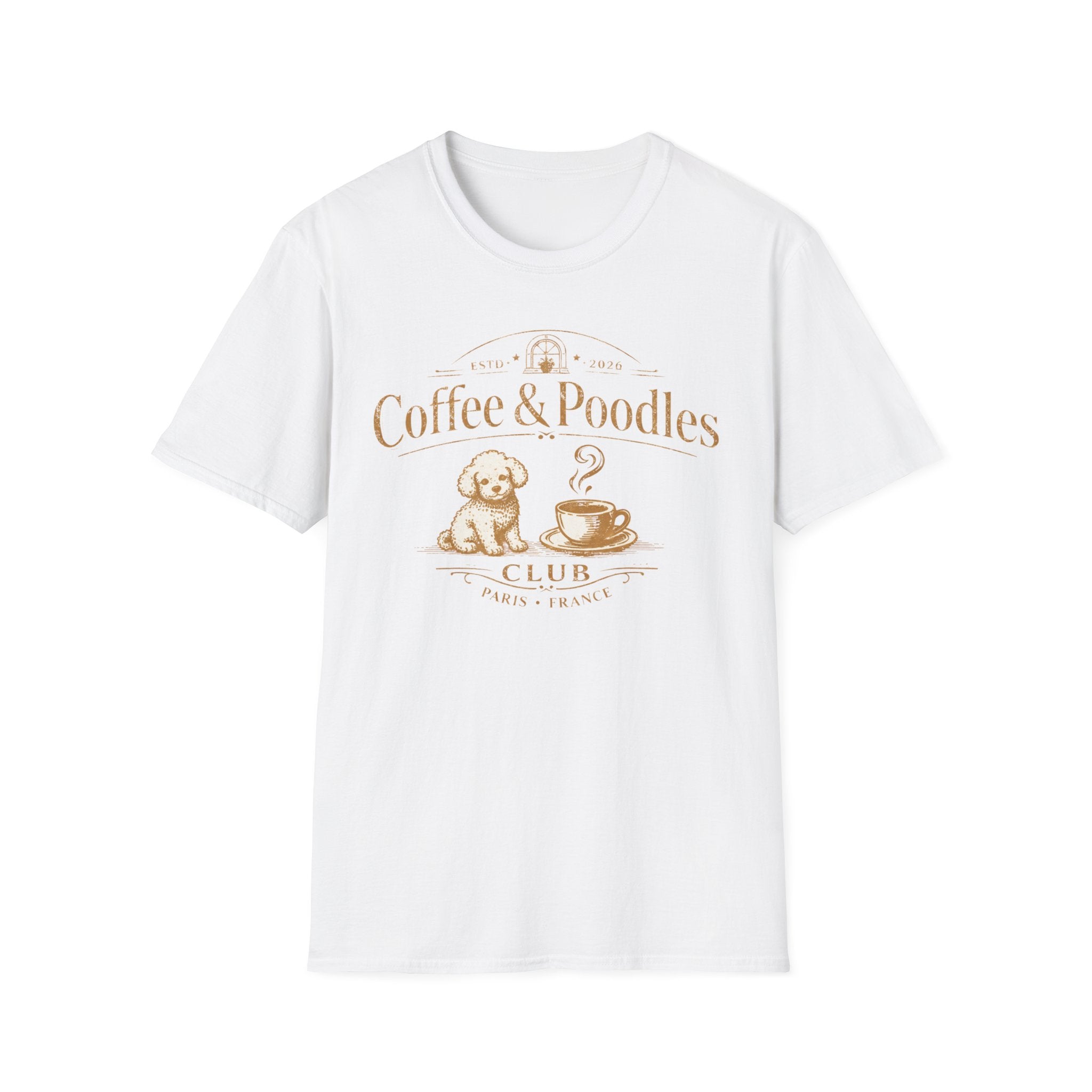 Vintage Coffee & Poodles Club 2026 T-Shirt