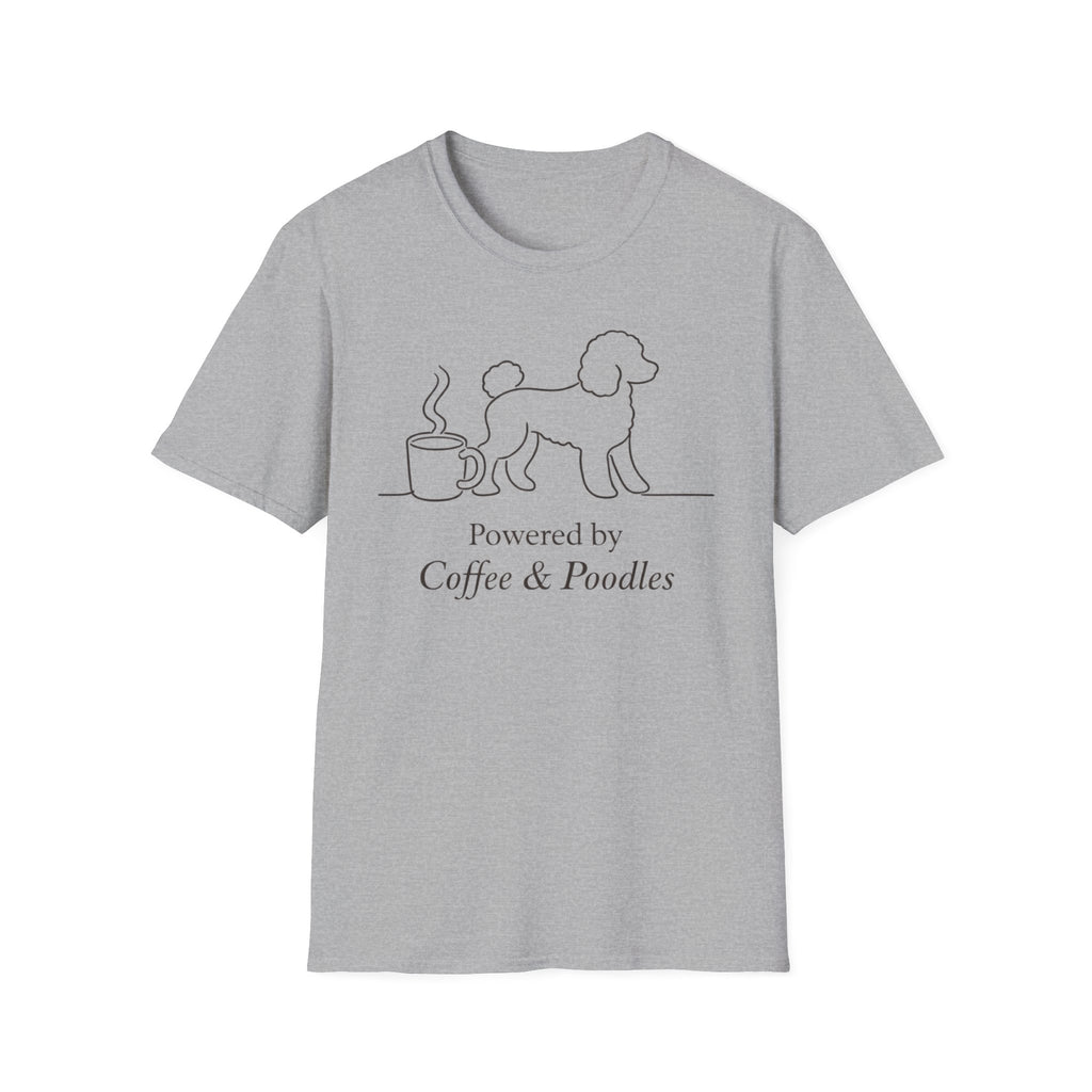 Powered By Coffee & Poodles Silhoutte T-Shirt