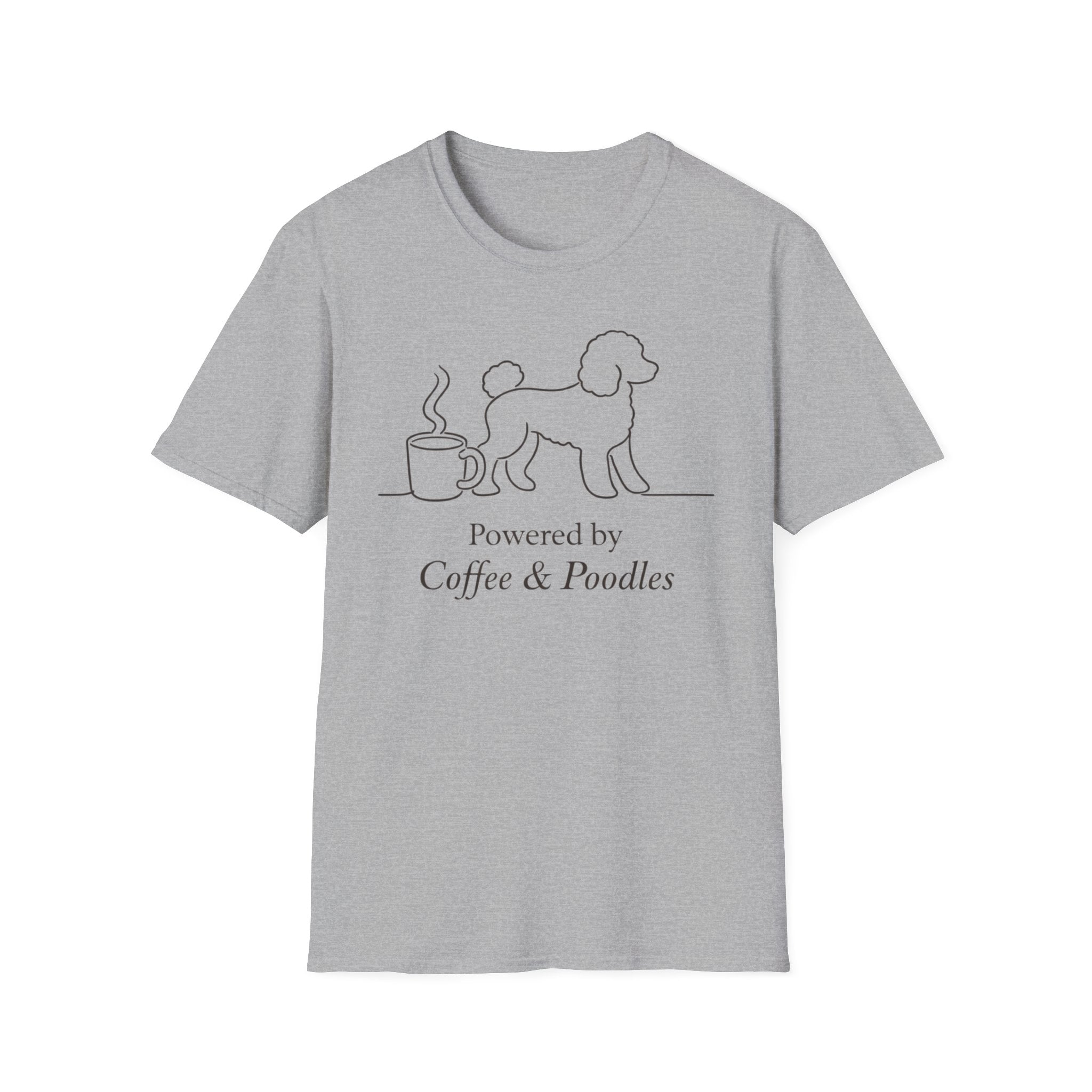 Powered By Coffee & Poodles Silhoutte T-Shirt