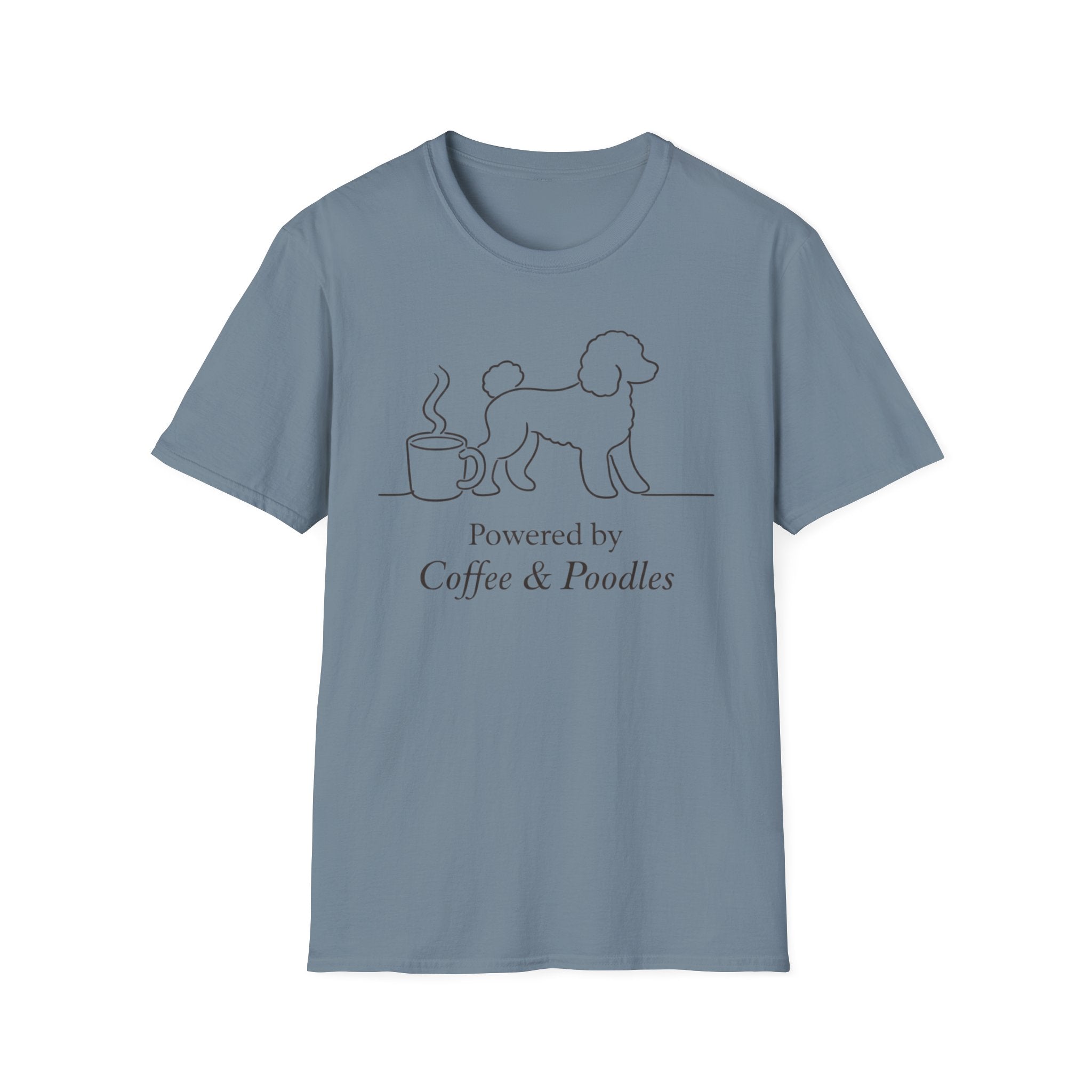 Powered By Coffee & Poodles Silhoutte T-Shirt
