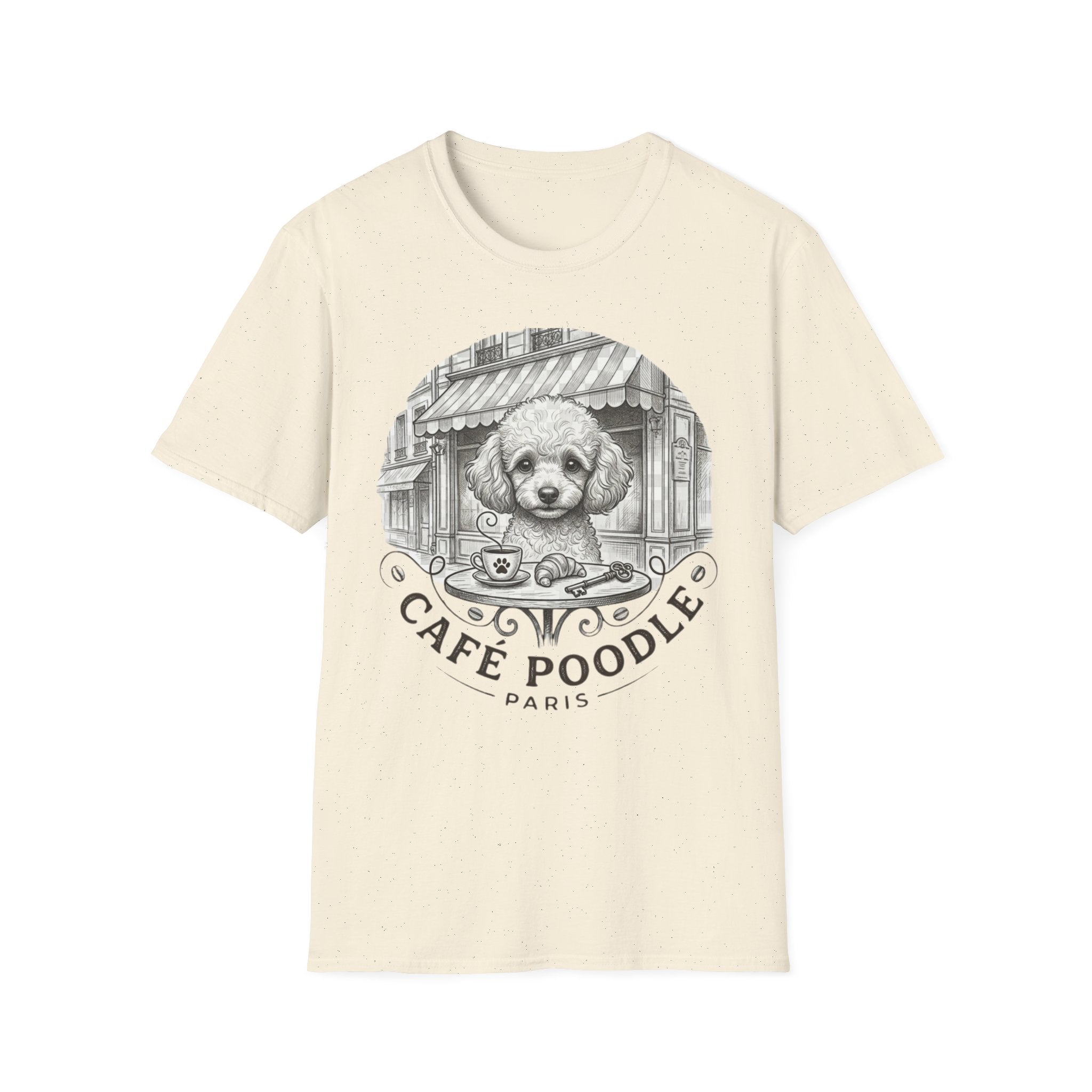Cafe Poodle Paris Blk T-Shirt