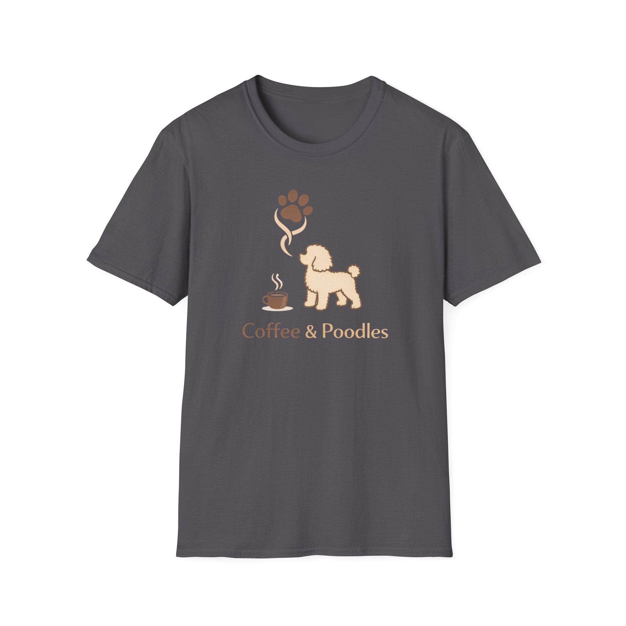 Coffee & Poodles Cup Paw  T-Shirt