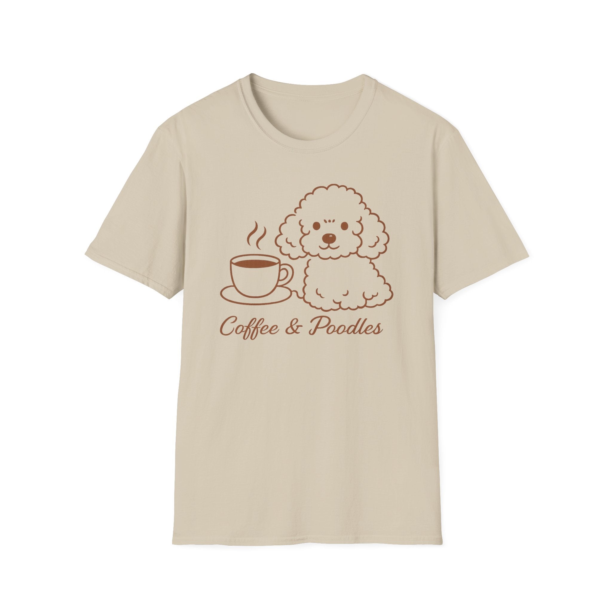 Coffee & Poodles Brown Silhoutte T-Shirt