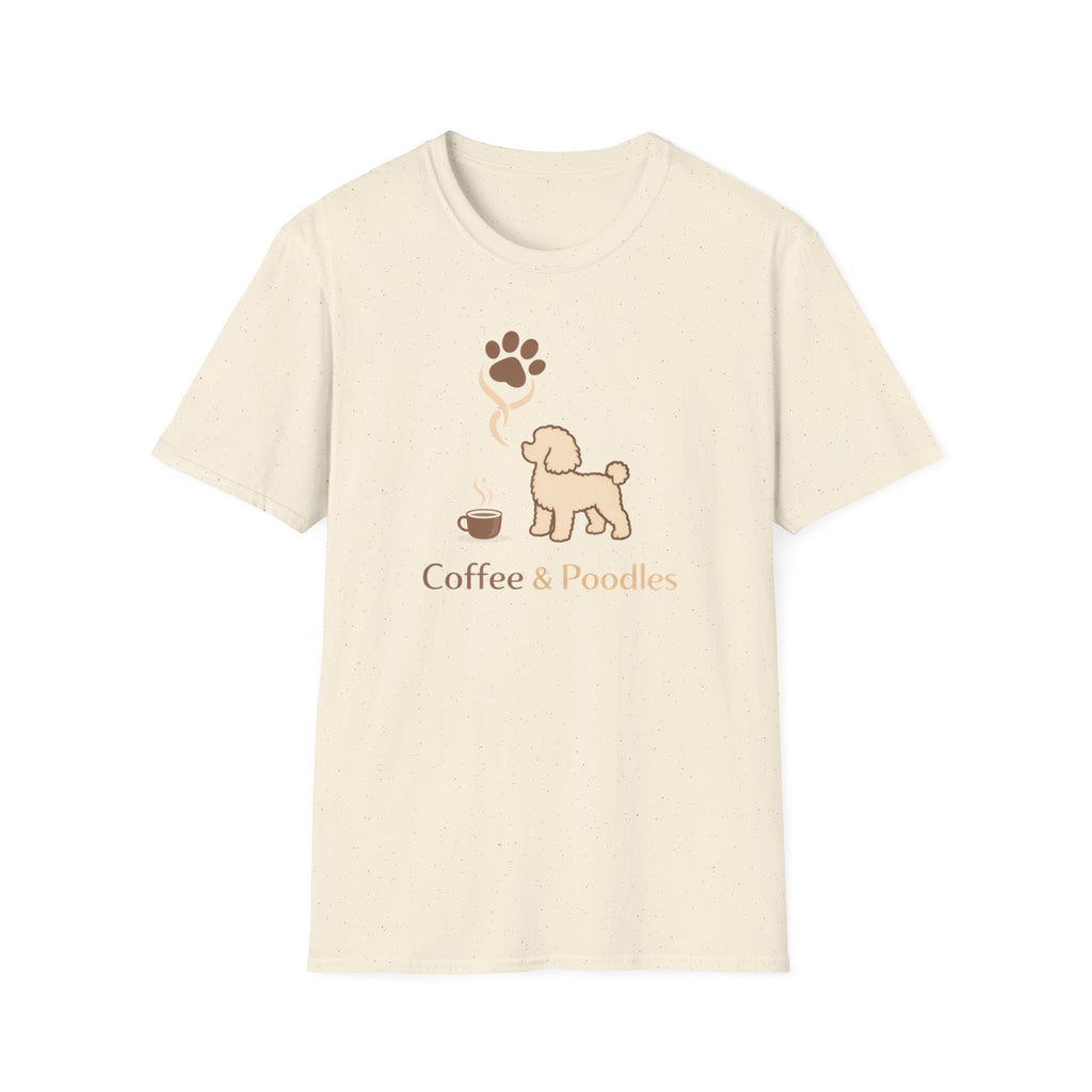 Coffee & Poodles Cup Paw  T-Shirt