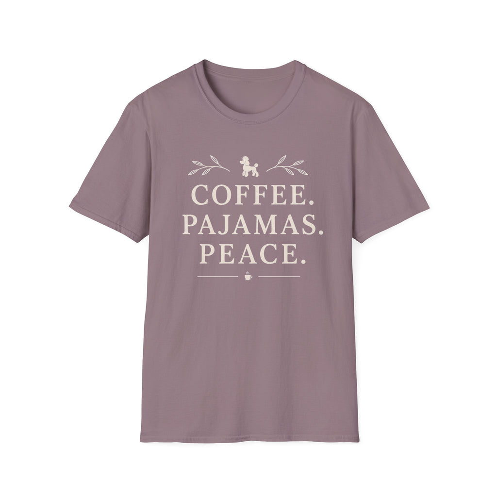 Coffee.Pajamas.Peace. T-Shirt