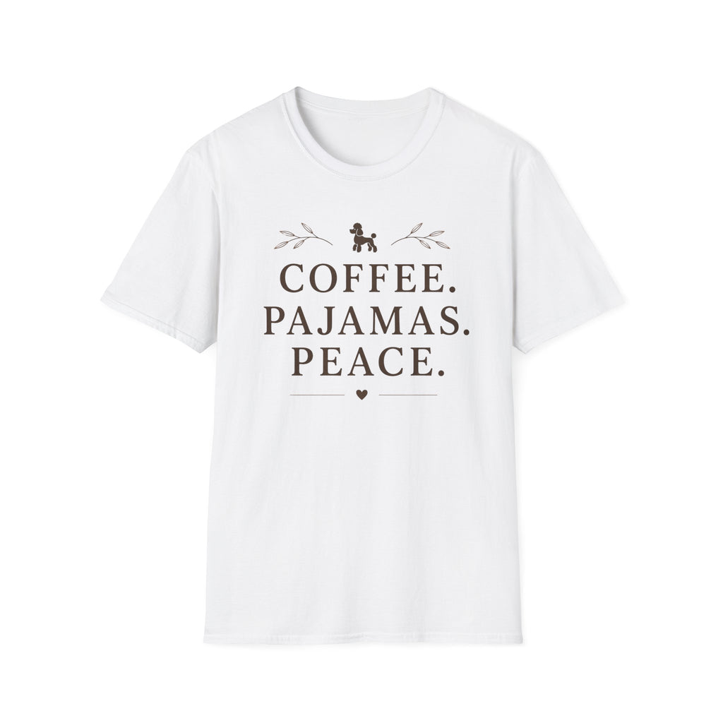 Coffee.Pajamas.Peace.Poodle T-Shirt