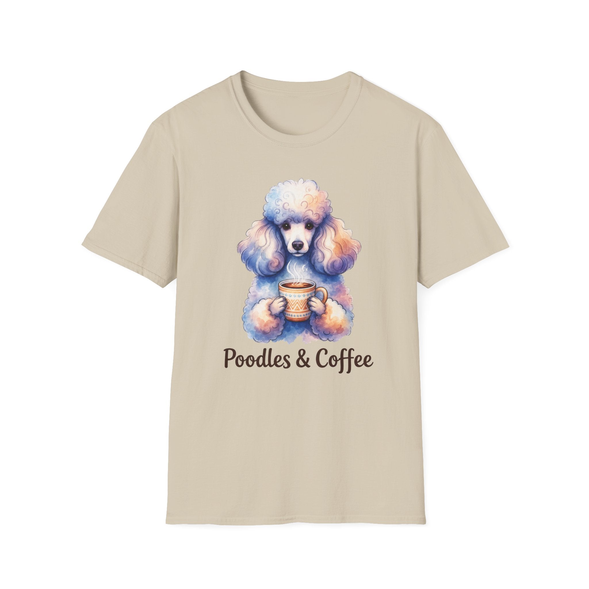 Watercolor Poodles & Coffee T-Shirt