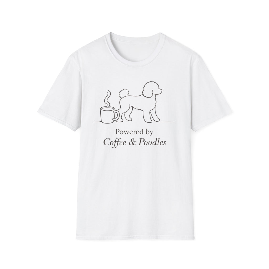 Powered By Coffee & Poodles Silhoutte T-Shirt