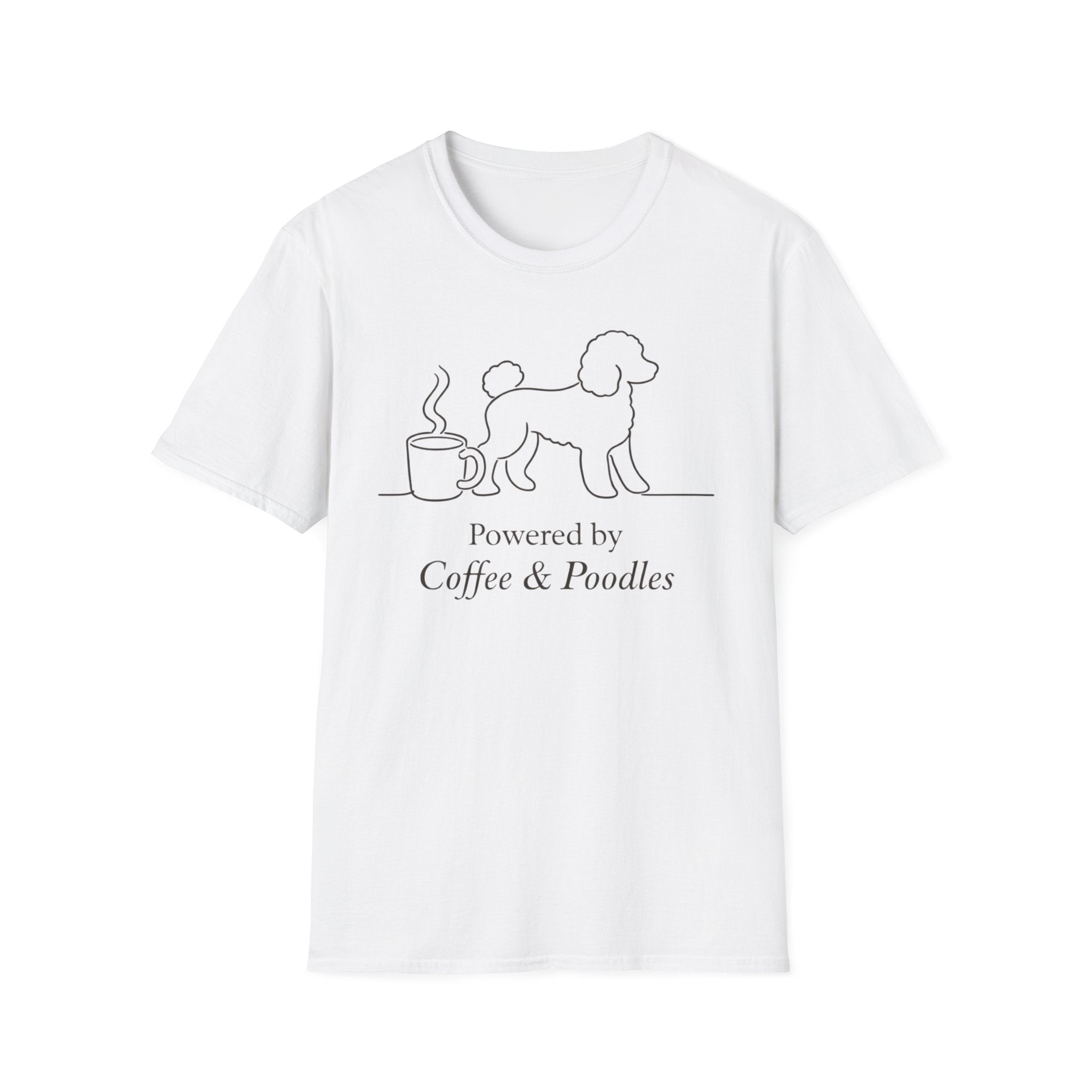 Powered By Coffee & Poodles Silhoutte T-Shirt