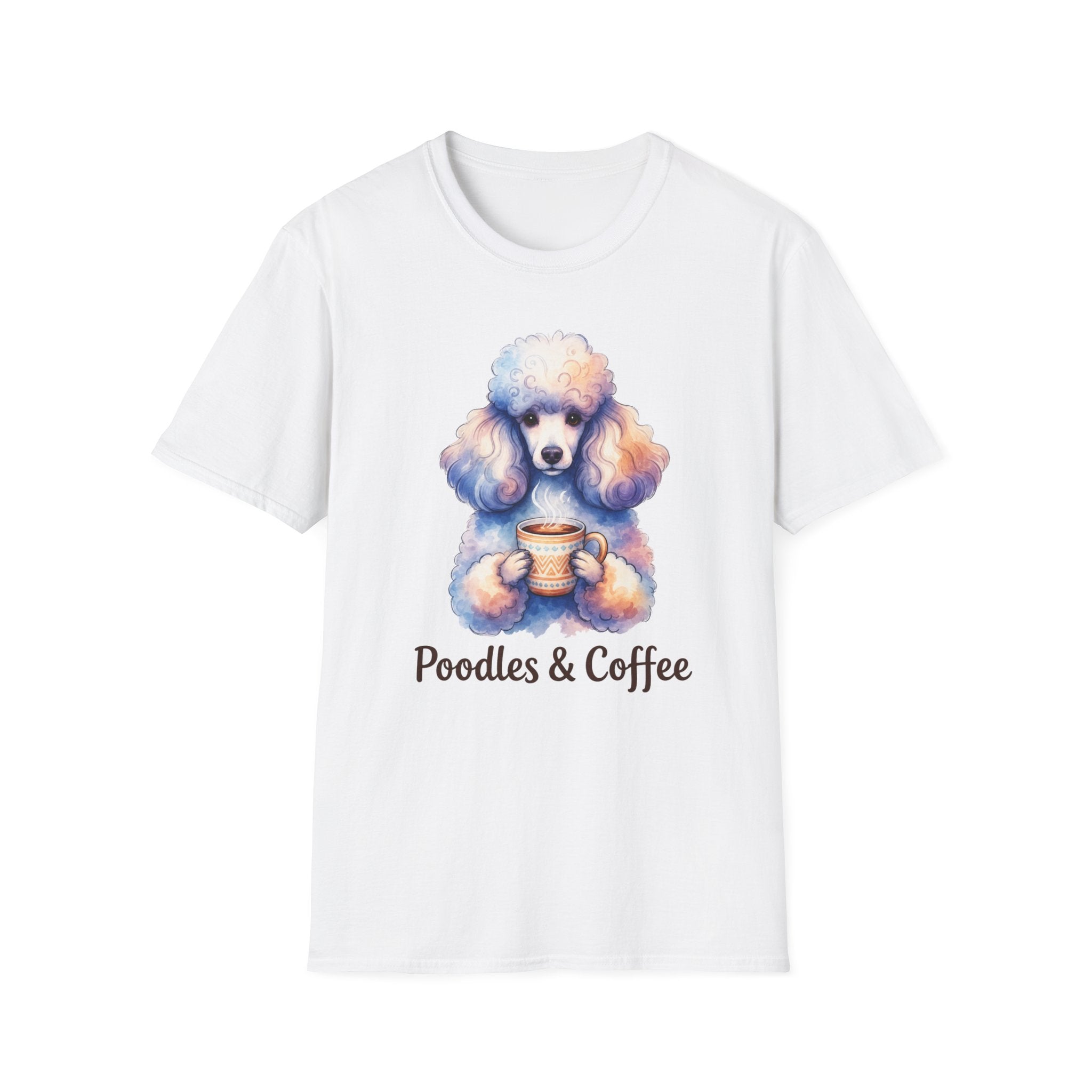 Watercolor Poodles & Coffee T-Shirt