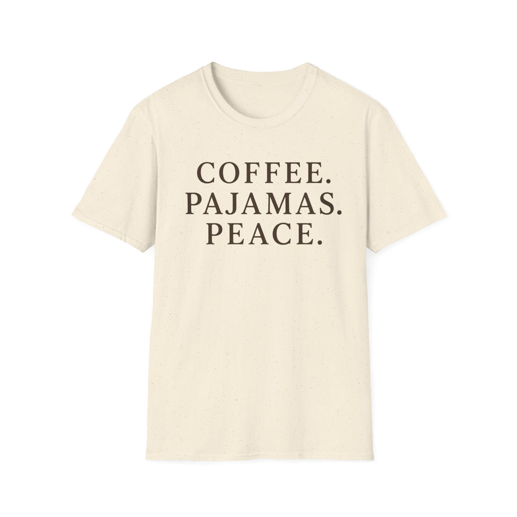 Coffee.Pajamas.Peace. T-Shirt