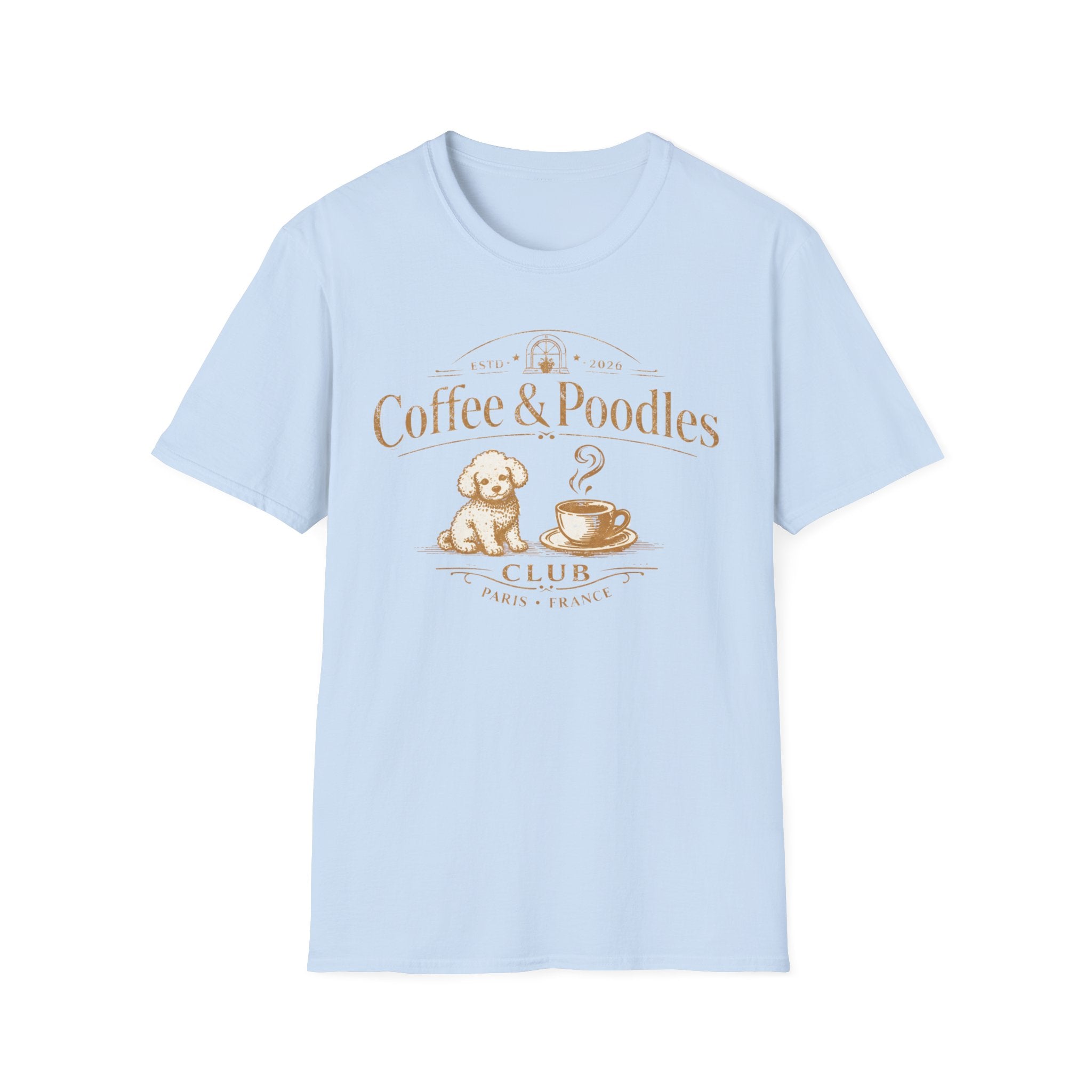 Vintage Coffee & Poodles Club 2026 T-Shirt