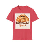 70's Retro Coffee Poodles Repeat T-Shirt