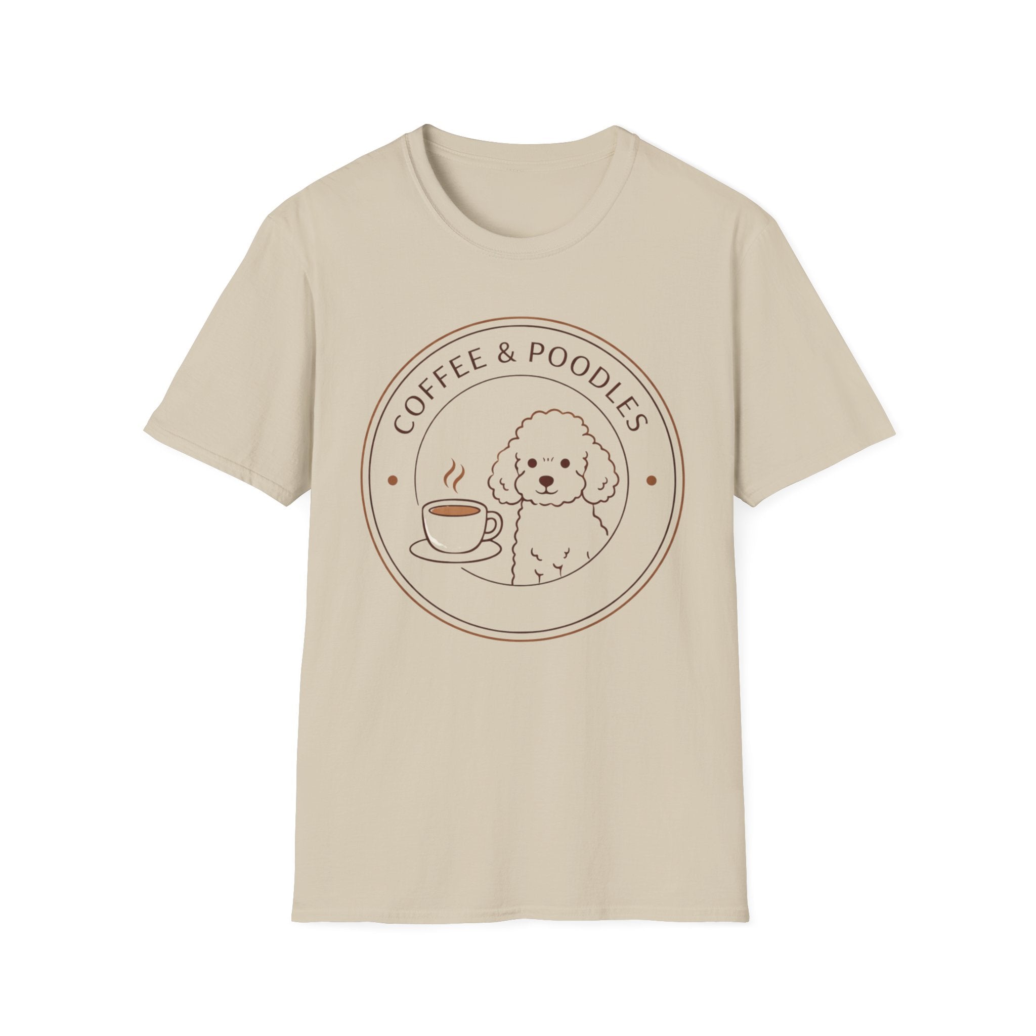 Coffee & Poodles Badge T-Shirt
