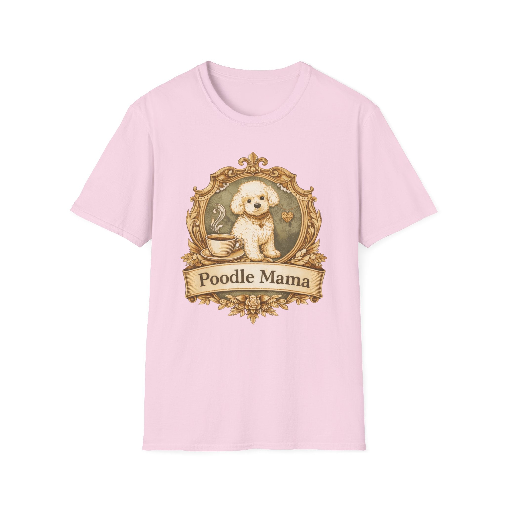 Poodle Mama Filigree Emblem T-Shirt