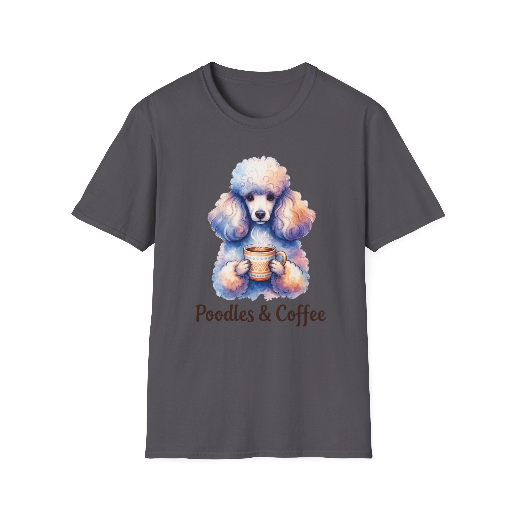 Watercolor Poodles & Coffee T-Shirt