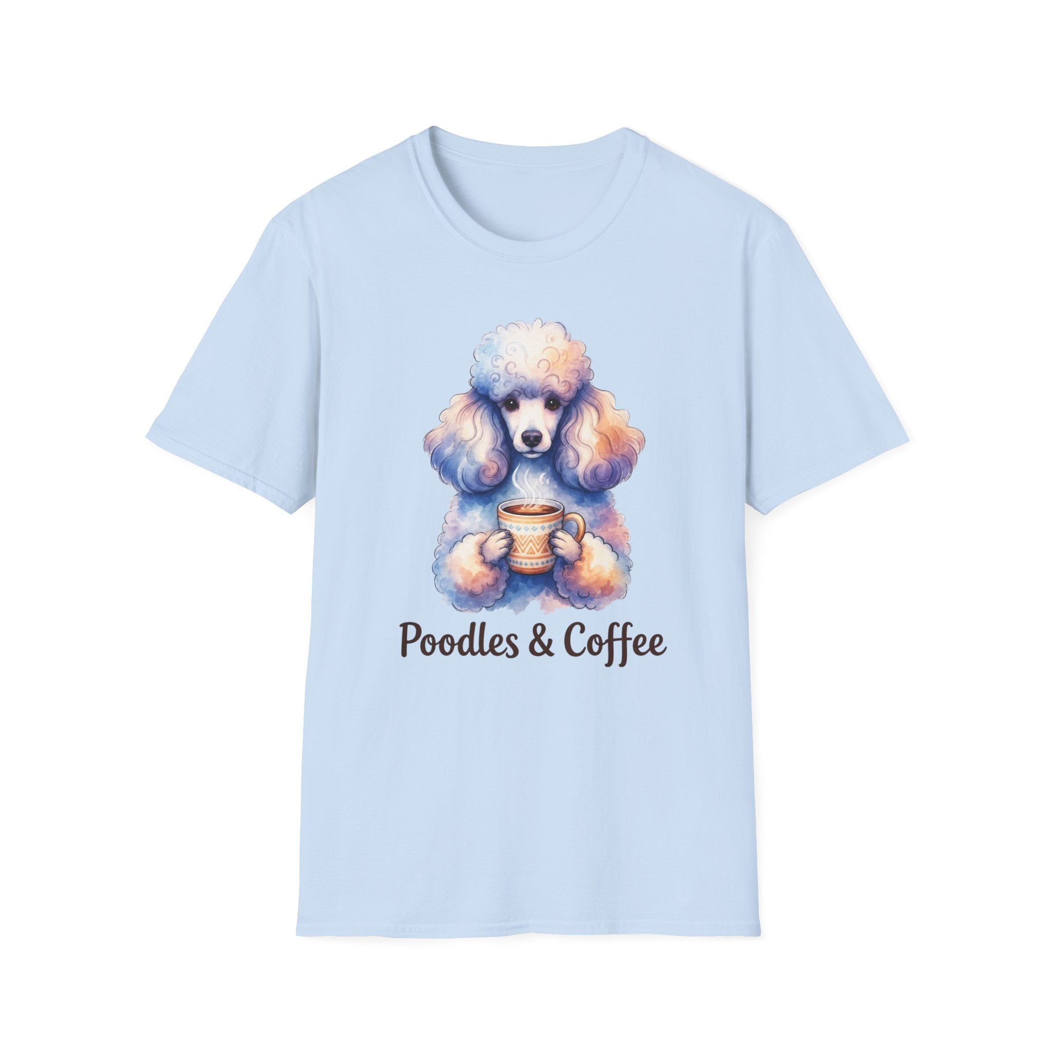 Watercolor Poodles & Coffee T-Shirt