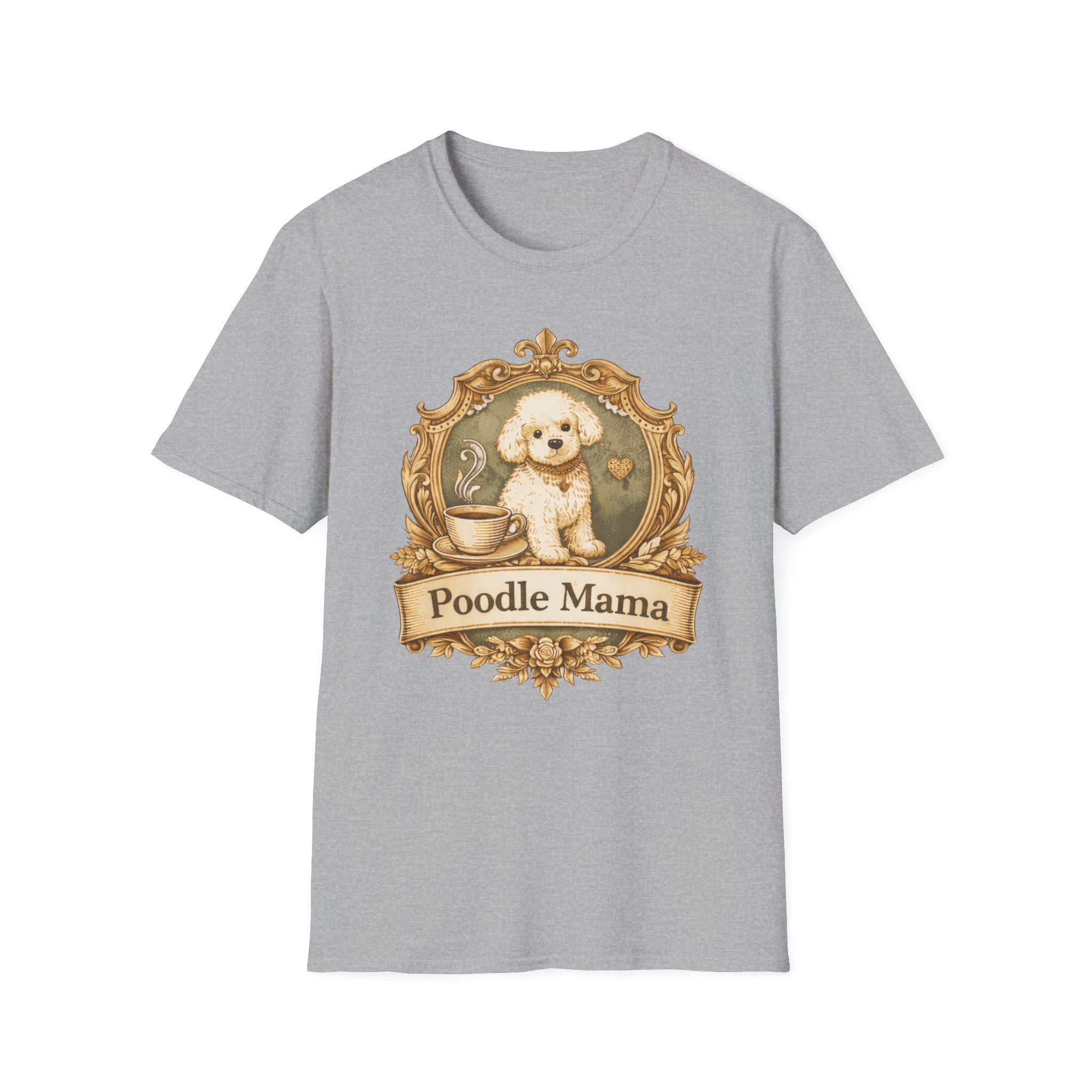 Poodle Mama Filigree Emblem T-Shirt