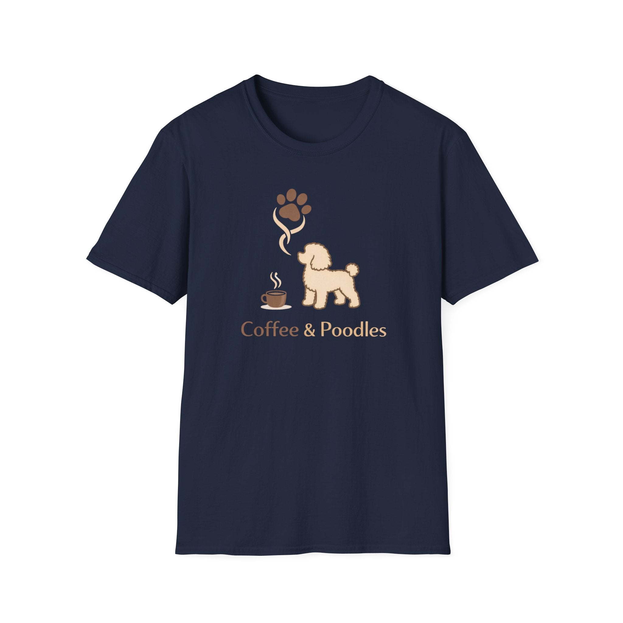 Coffee & Poodles Cup Paw  T-Shirt