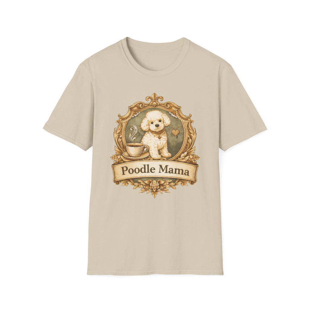 Poodle Mama Filigree Emblem T-Shirt