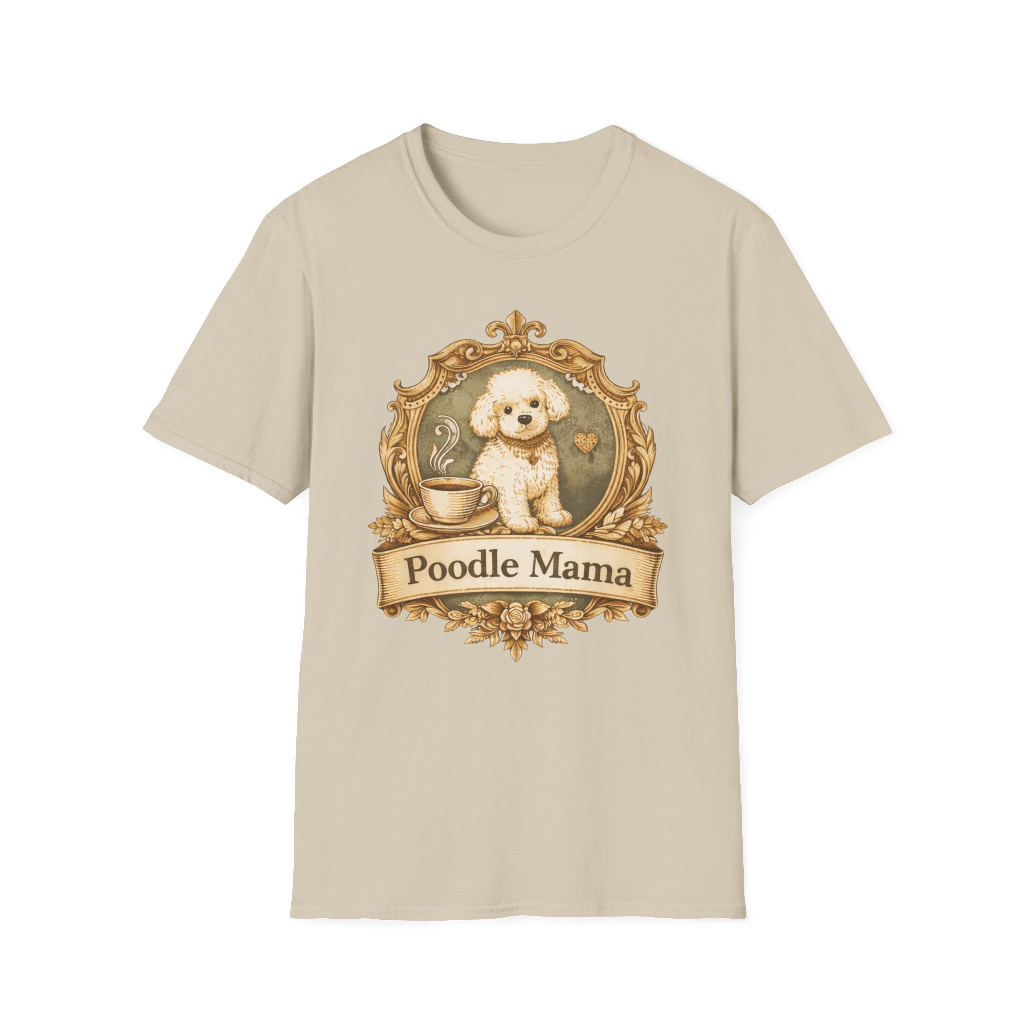 Poodle Mama Filigree Emblem T-Shirt
