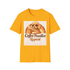70's Retro Coffee Poodles Repeat T-Shirt