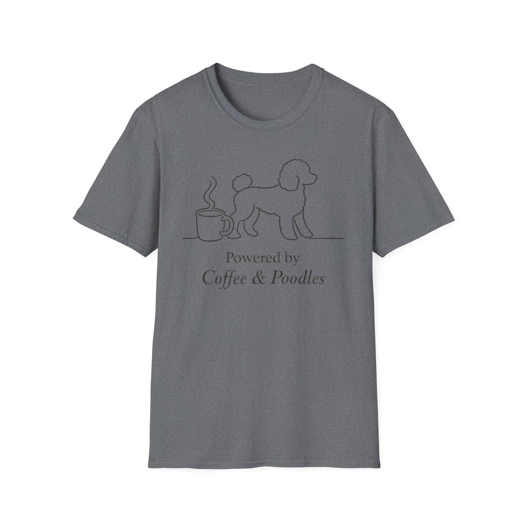 Powered By Coffee & Poodles Silhoutte T-Shirt