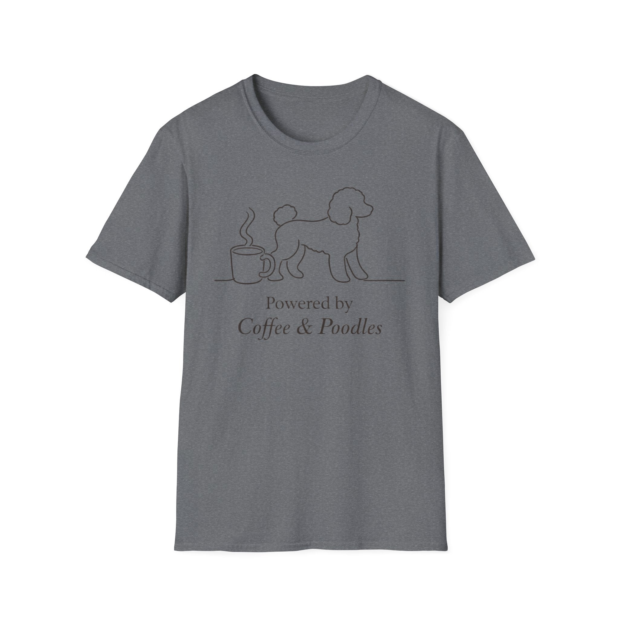 Powered By Coffee & Poodles Silhoutte T-Shirt