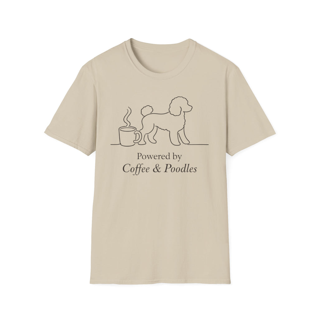 Powered By Coffee & Poodles Silhoutte T-Shirt
