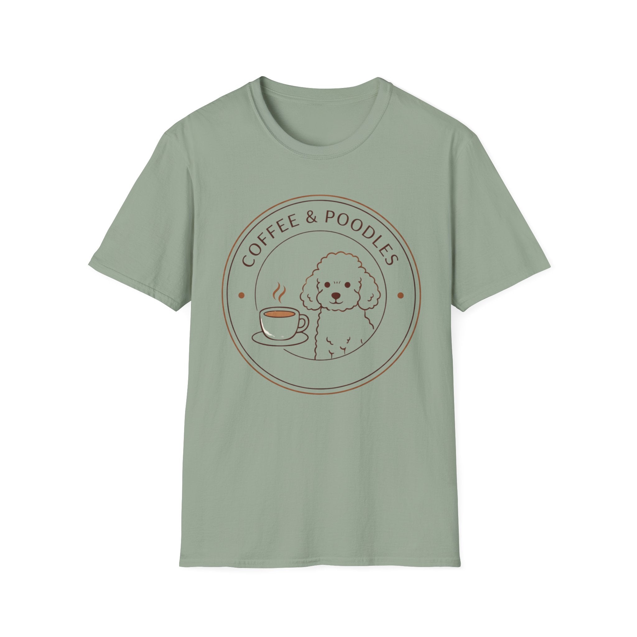 Coffee & Poodles Badge T-Shirt