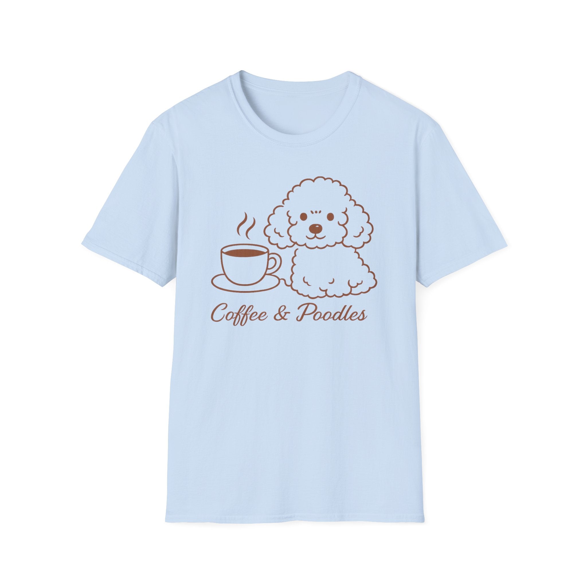 Coffee & Poodles Brown Silhoutte T-Shirt