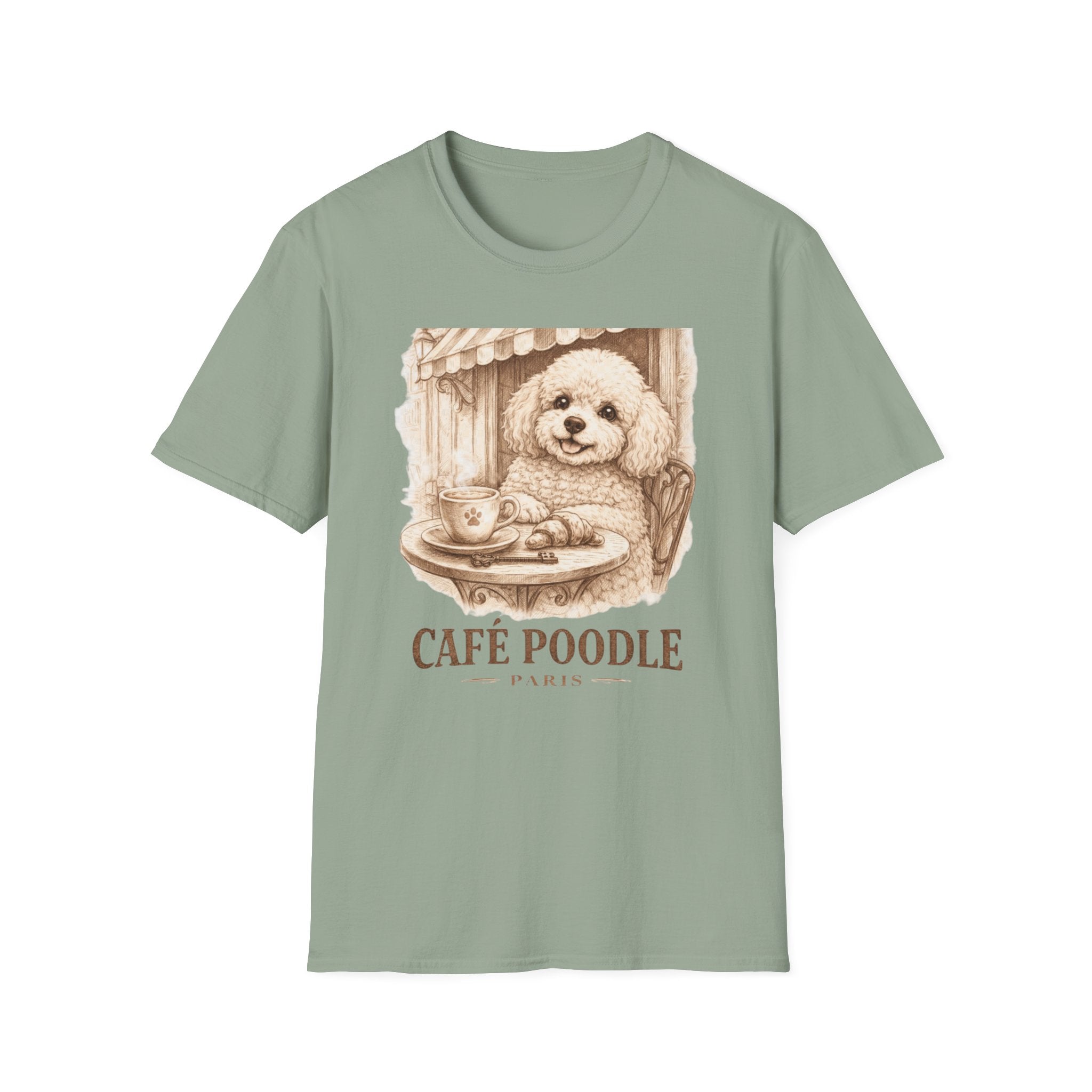Cute Cafe Poodle Paris T-Shirt