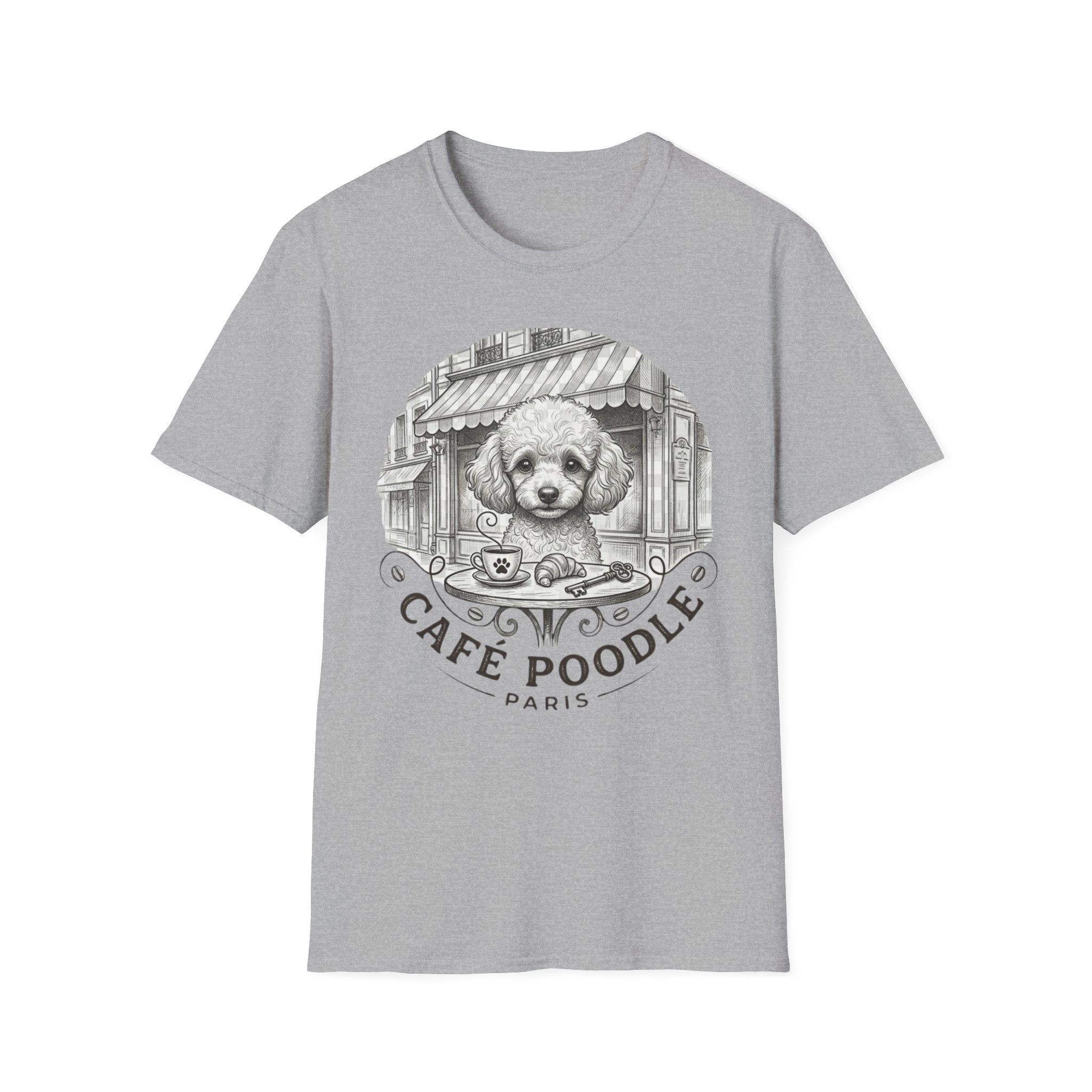 Cafe Poodle Paris Blk T-Shirt