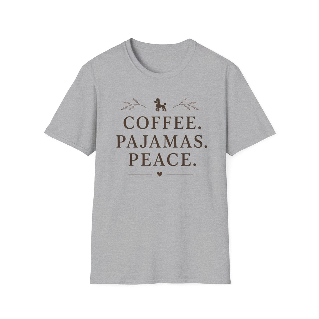 Coffee.Pajamas.Peace.Poodle T-Shirt
