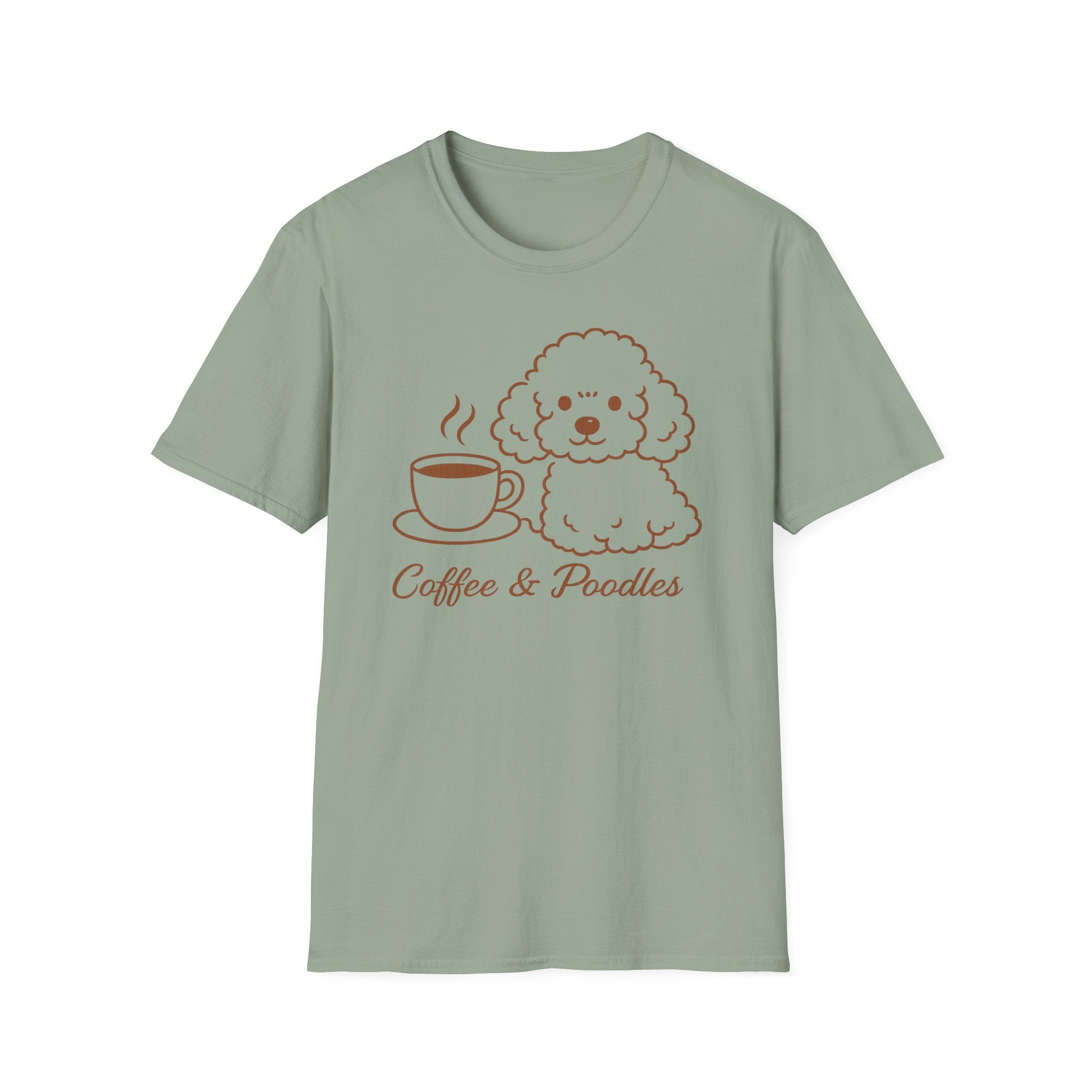 Coffee & Poodles Brown Silhoutte T-Shirt