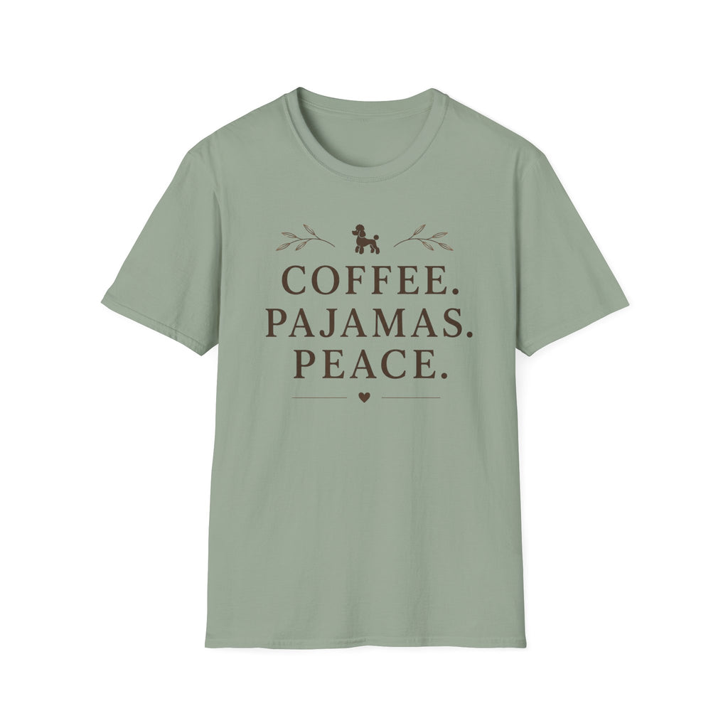 Coffee.Pajamas.Peace.Poodle T-Shirt