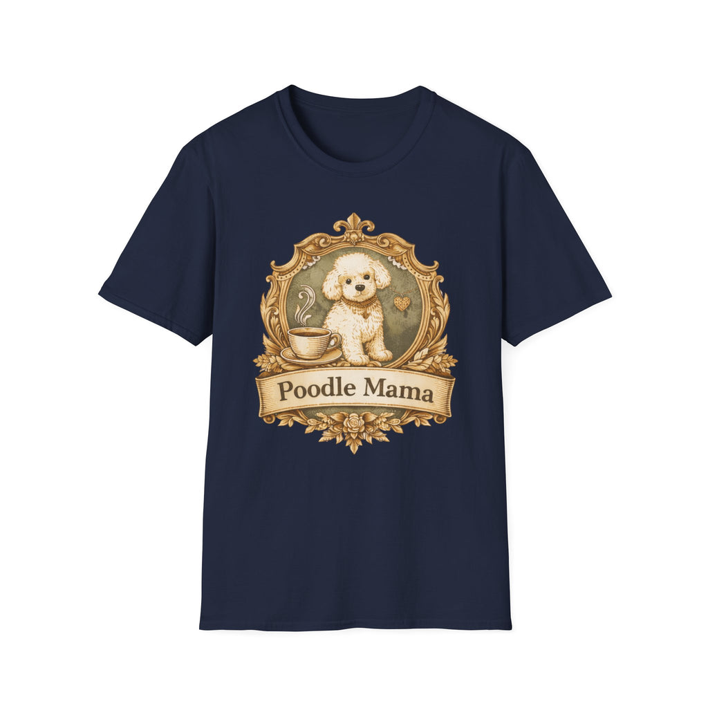 Poodle Mama Filigree Emblem T-Shirt