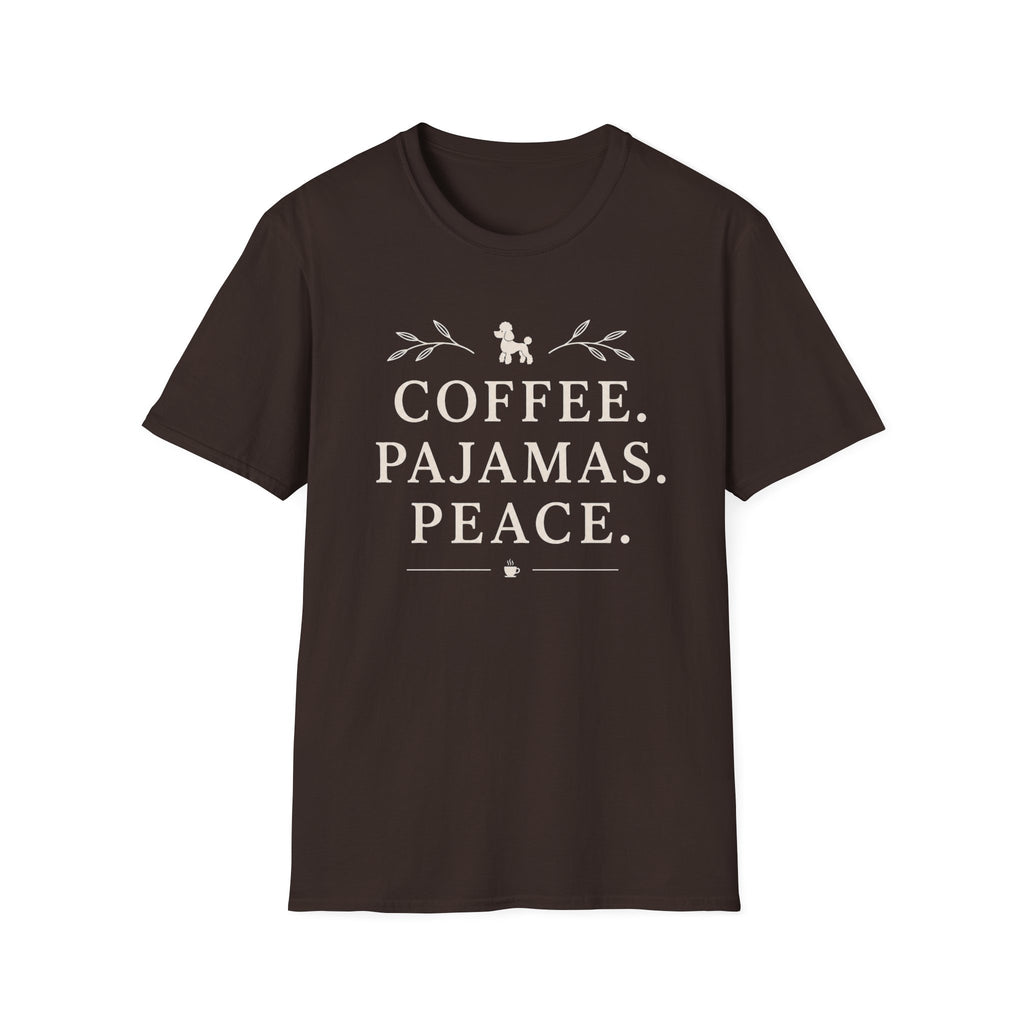 Coffee.Pajamas.Peace. T-Shirt