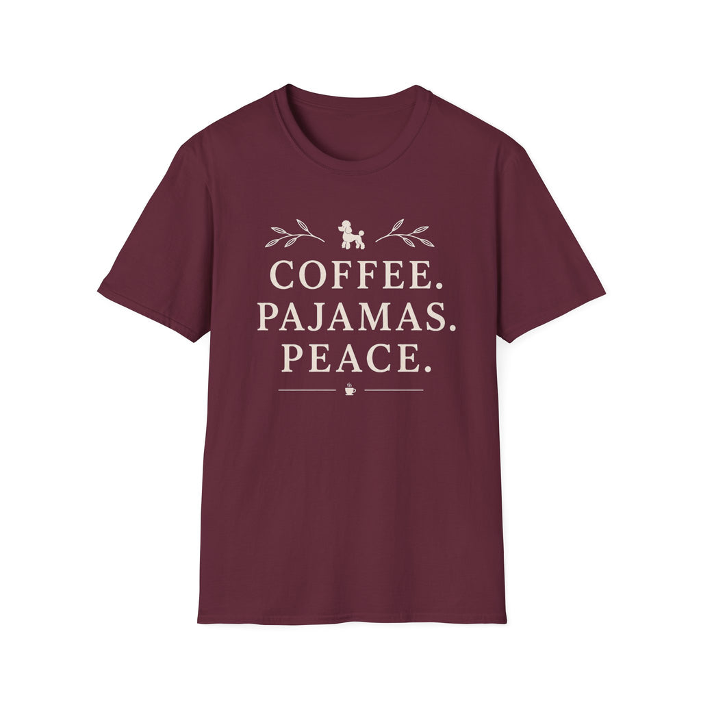 Coffee.Pajamas.Peace. T-Shirt