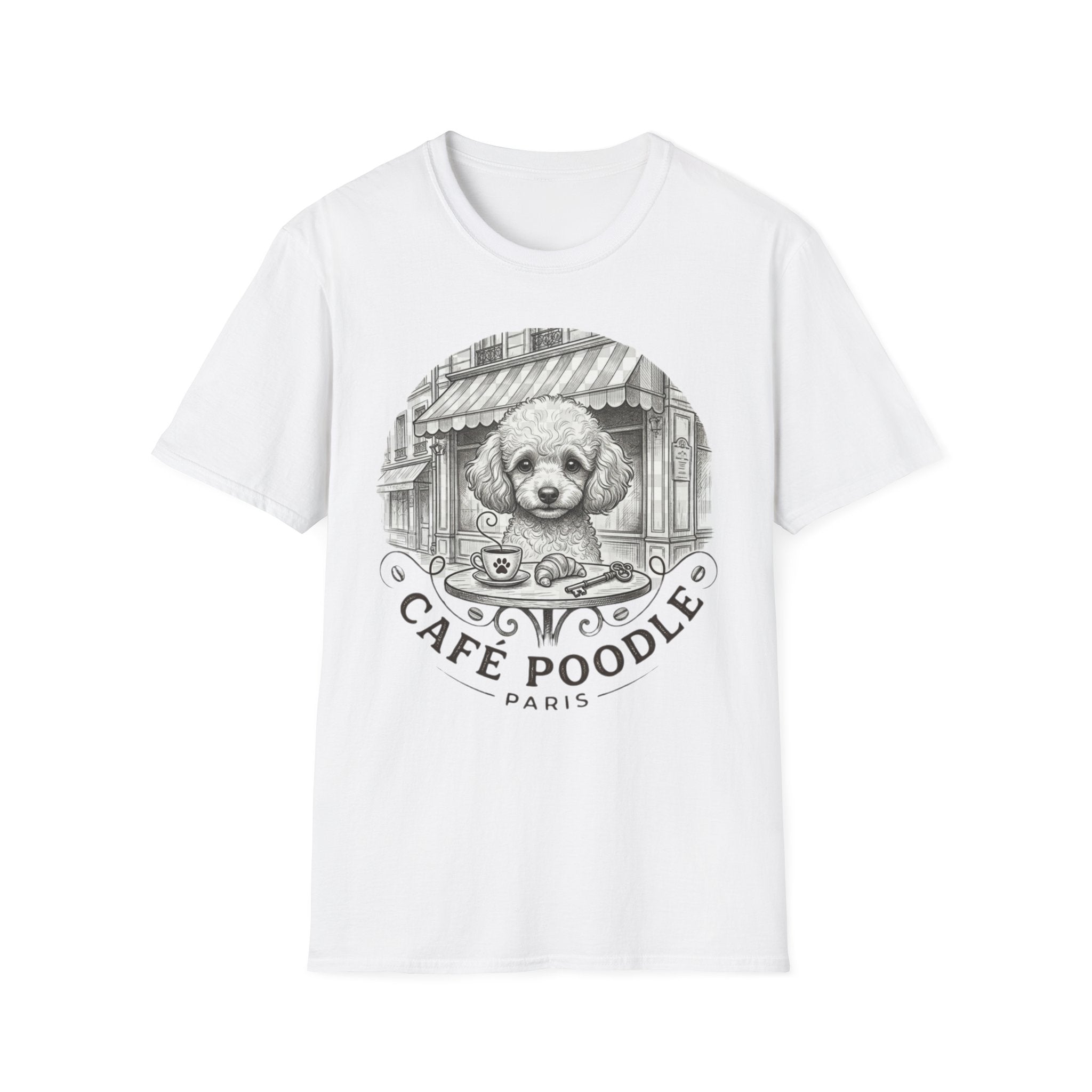 Cafe Poodle Paris Blk T-Shirt