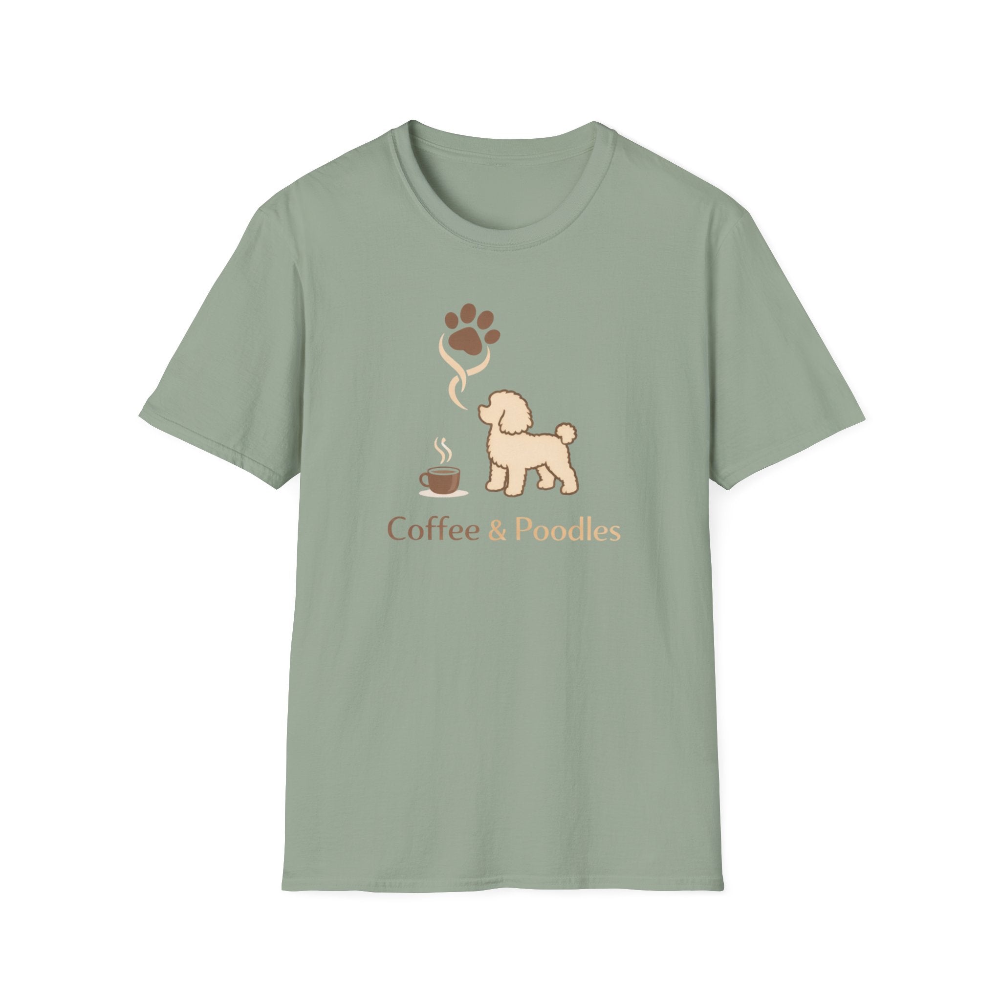 Coffee & Poodles Cup Paw  T-Shirt