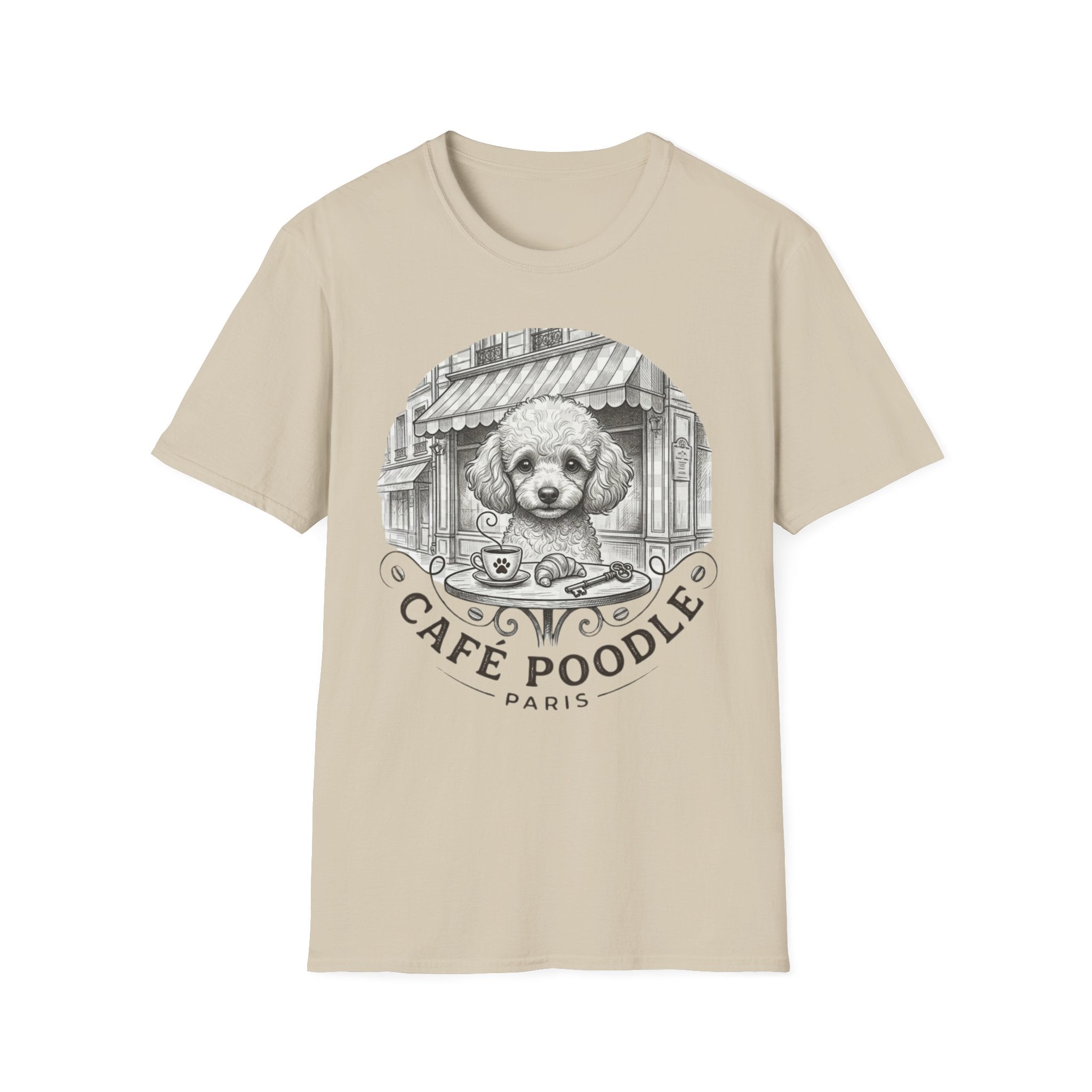 Cafe Poodle Paris Blk T-Shirt