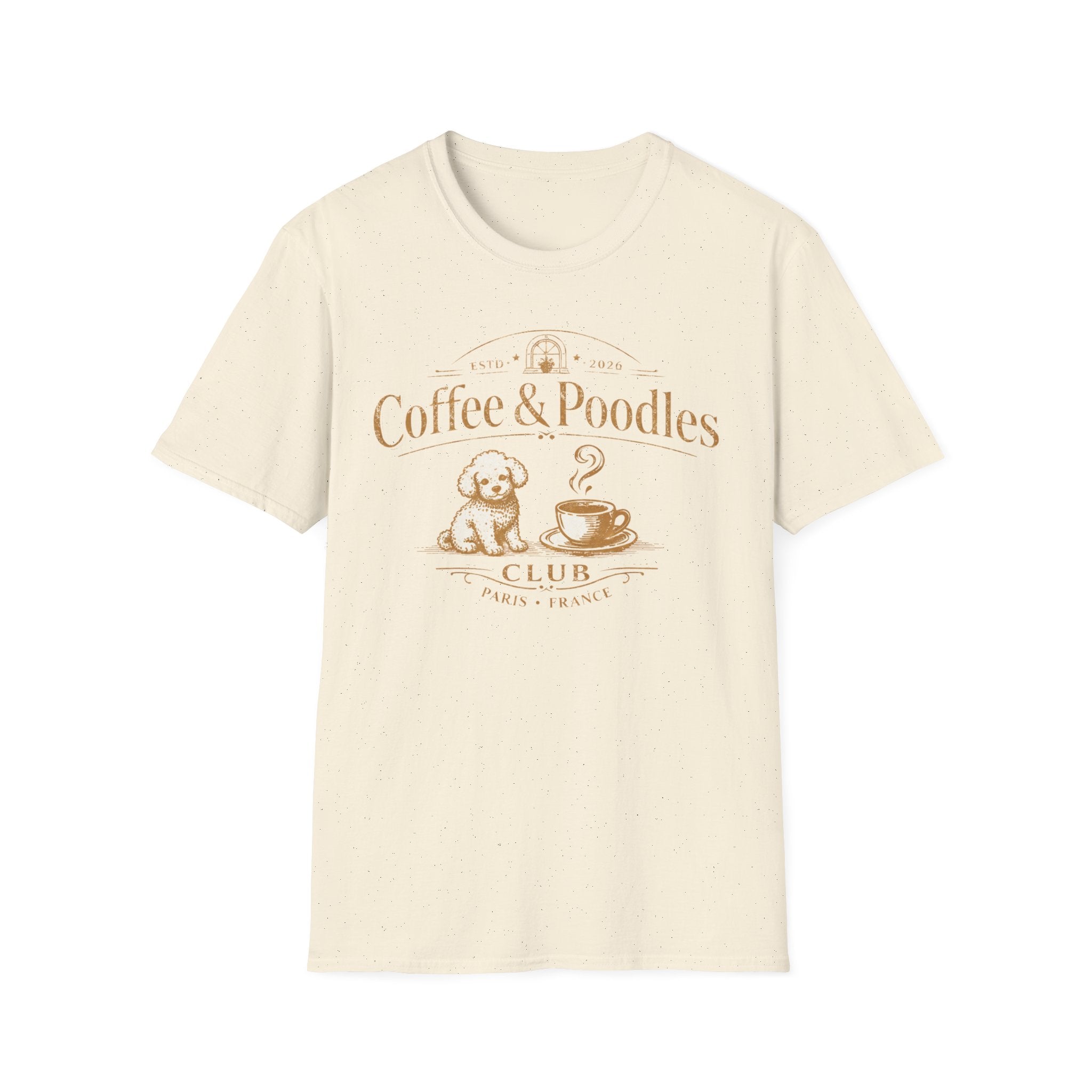 Vintage Coffee & Poodles Club 2026 T-Shirt