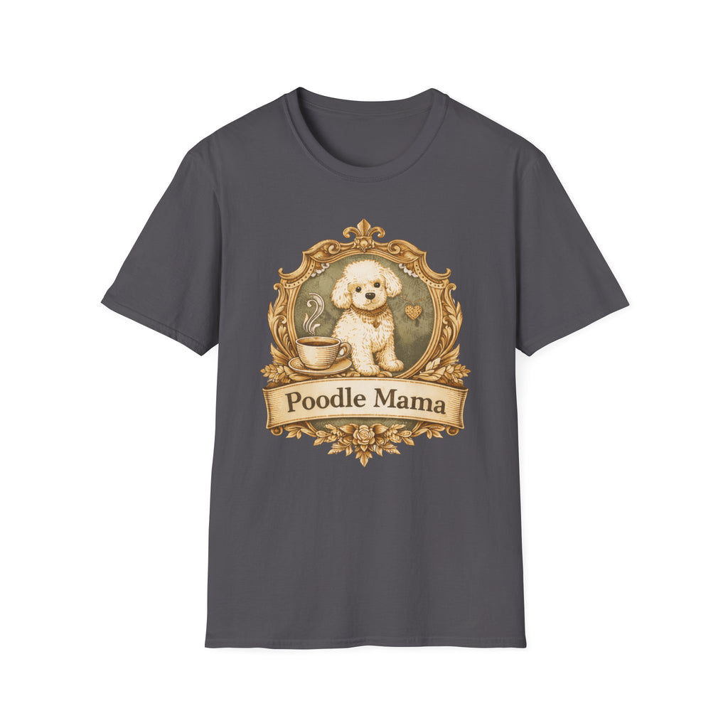 Poodle Mama Filigree Emblem T-Shirt