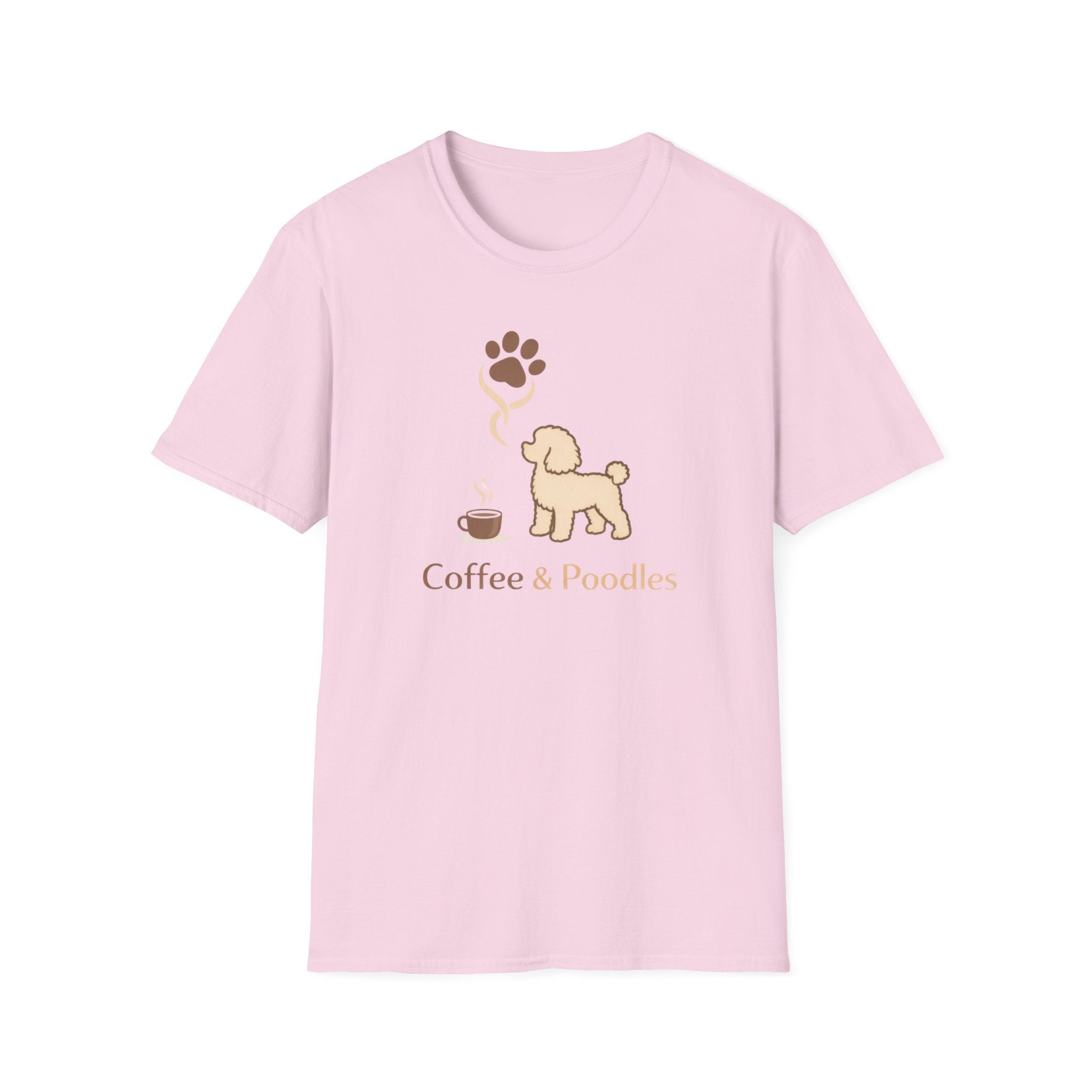 Coffee & Poodles Cup Paw  T-Shirt